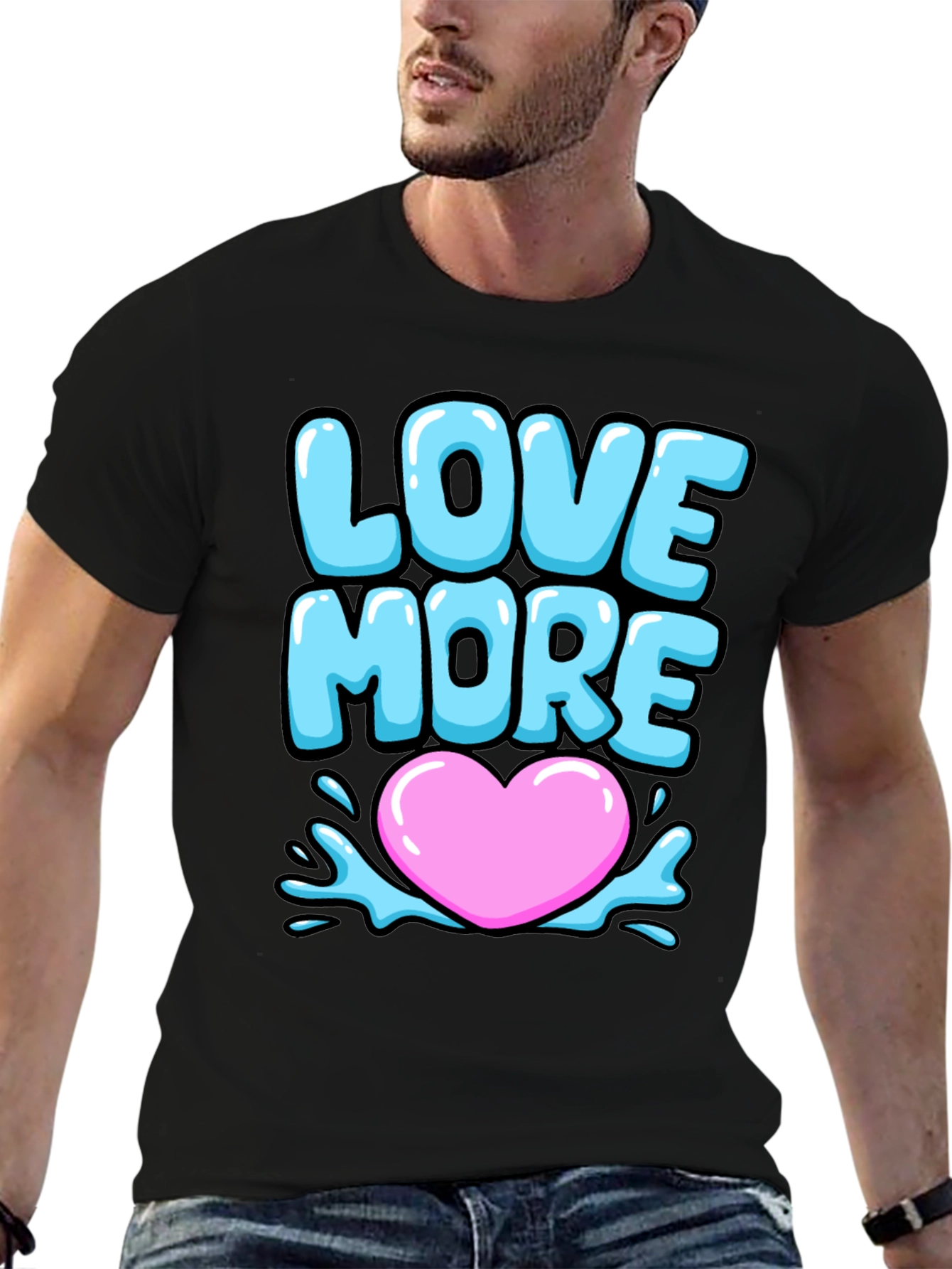 Love More Graphic Tee - Black