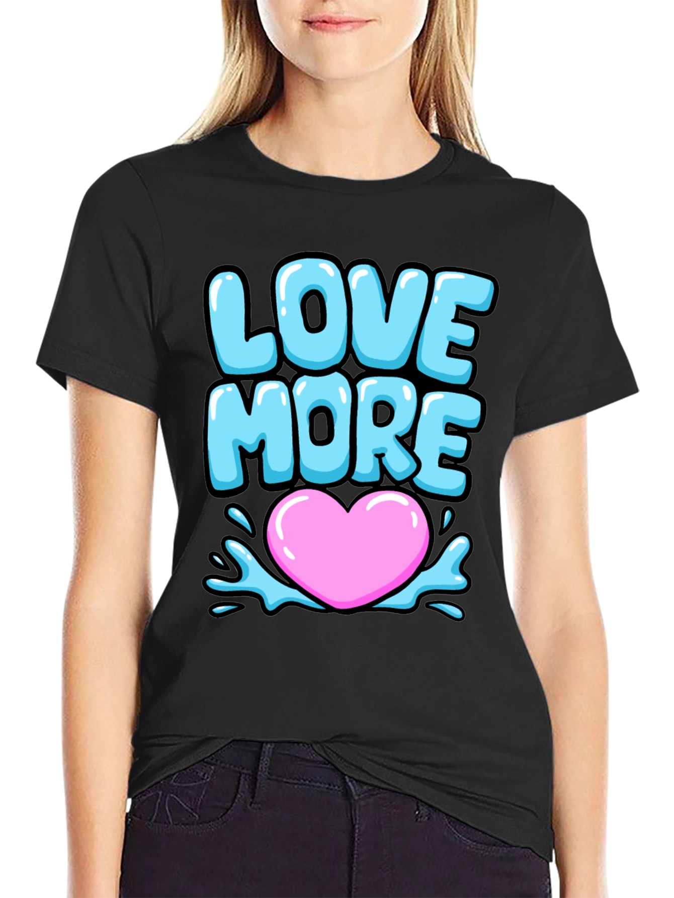 Love More Graphic Tee - Black