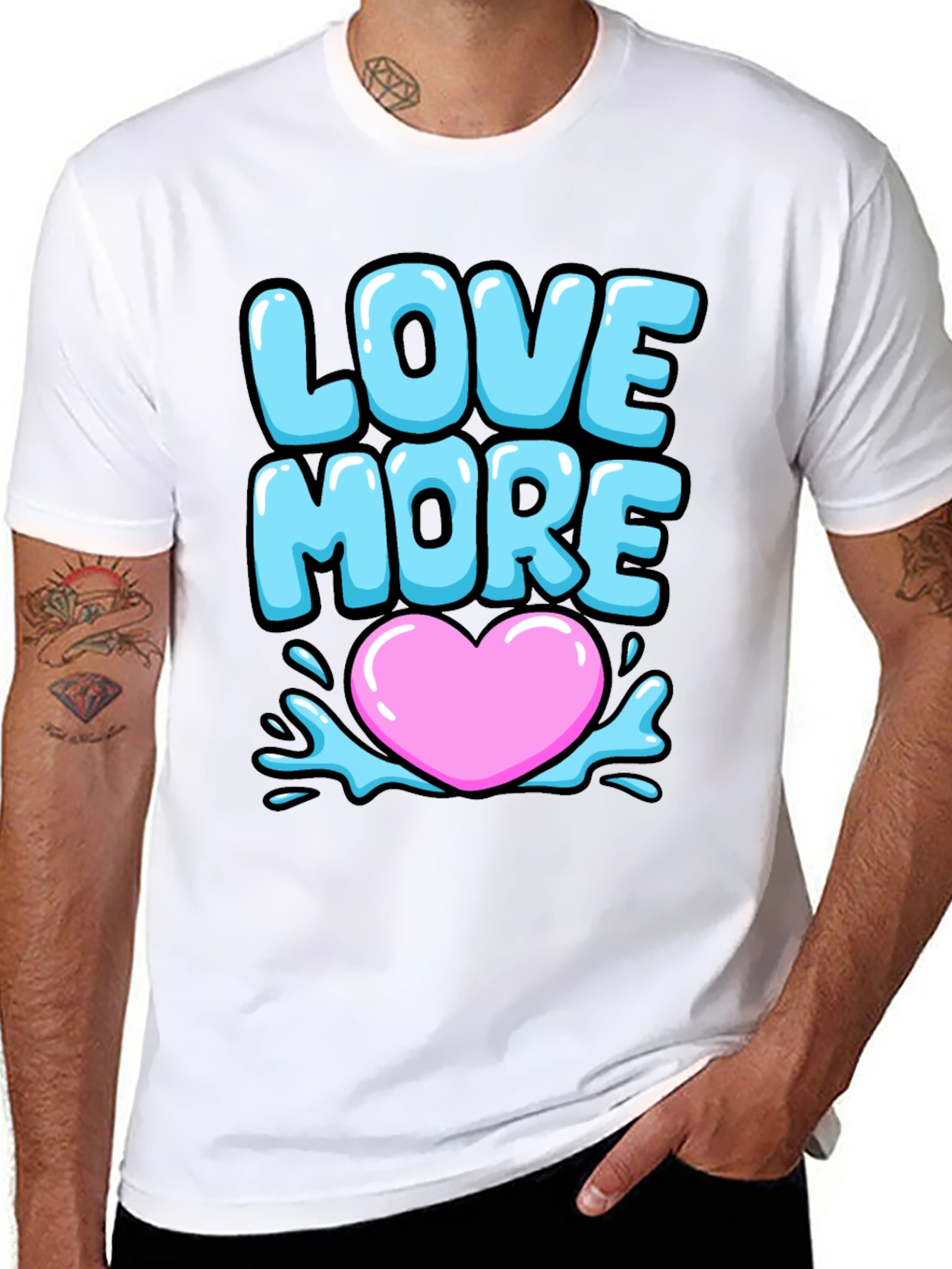 Love More Graphic Tee - Black