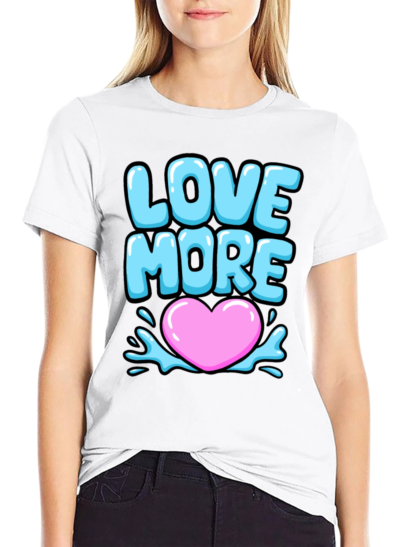 Love More Graphic Tee - Black