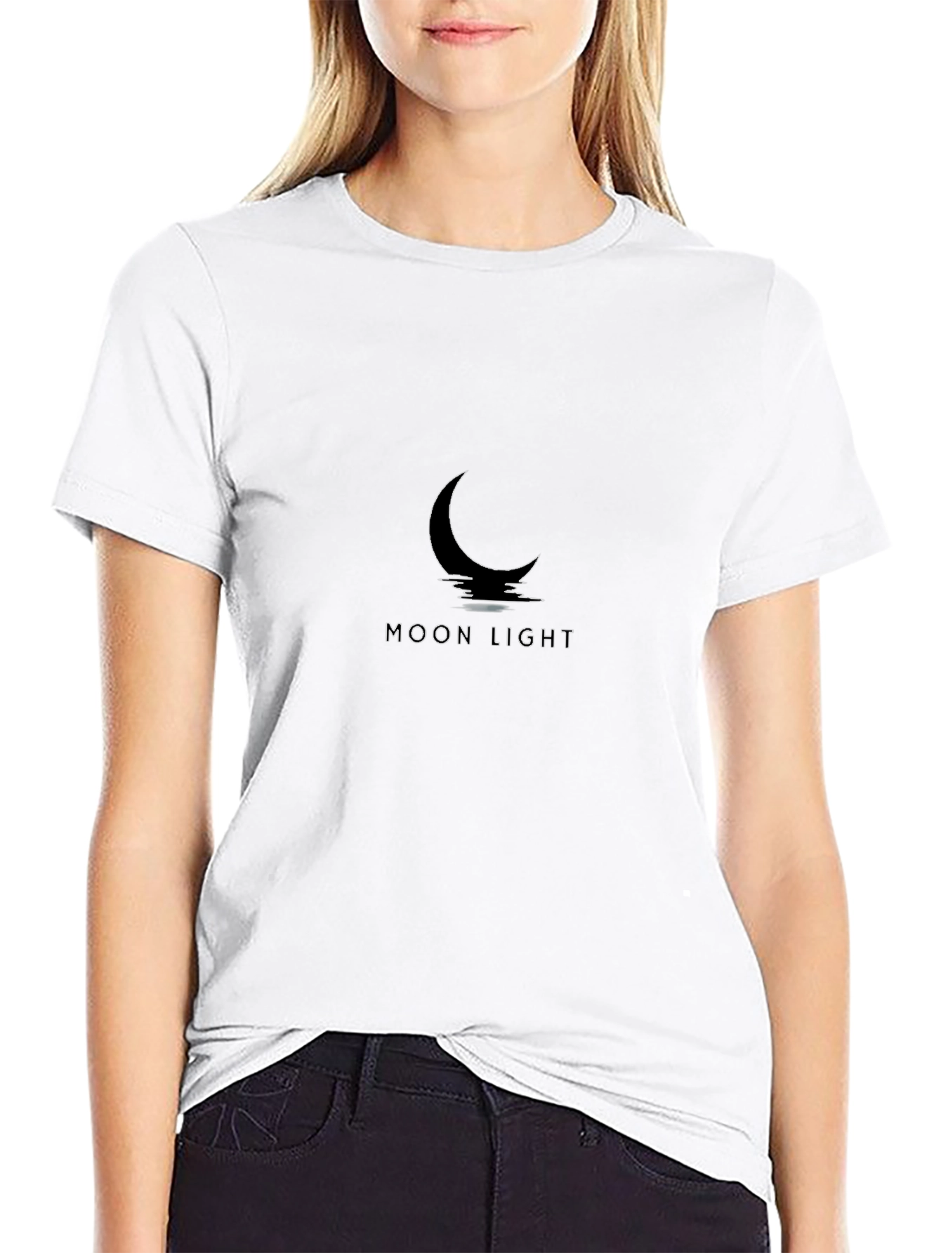 Moonlight Graphic Black T-Shirt