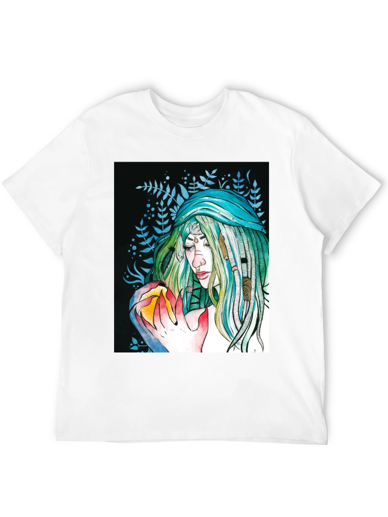 Mystic Woman Graphic Tee - Black Cotton T-Shirt
