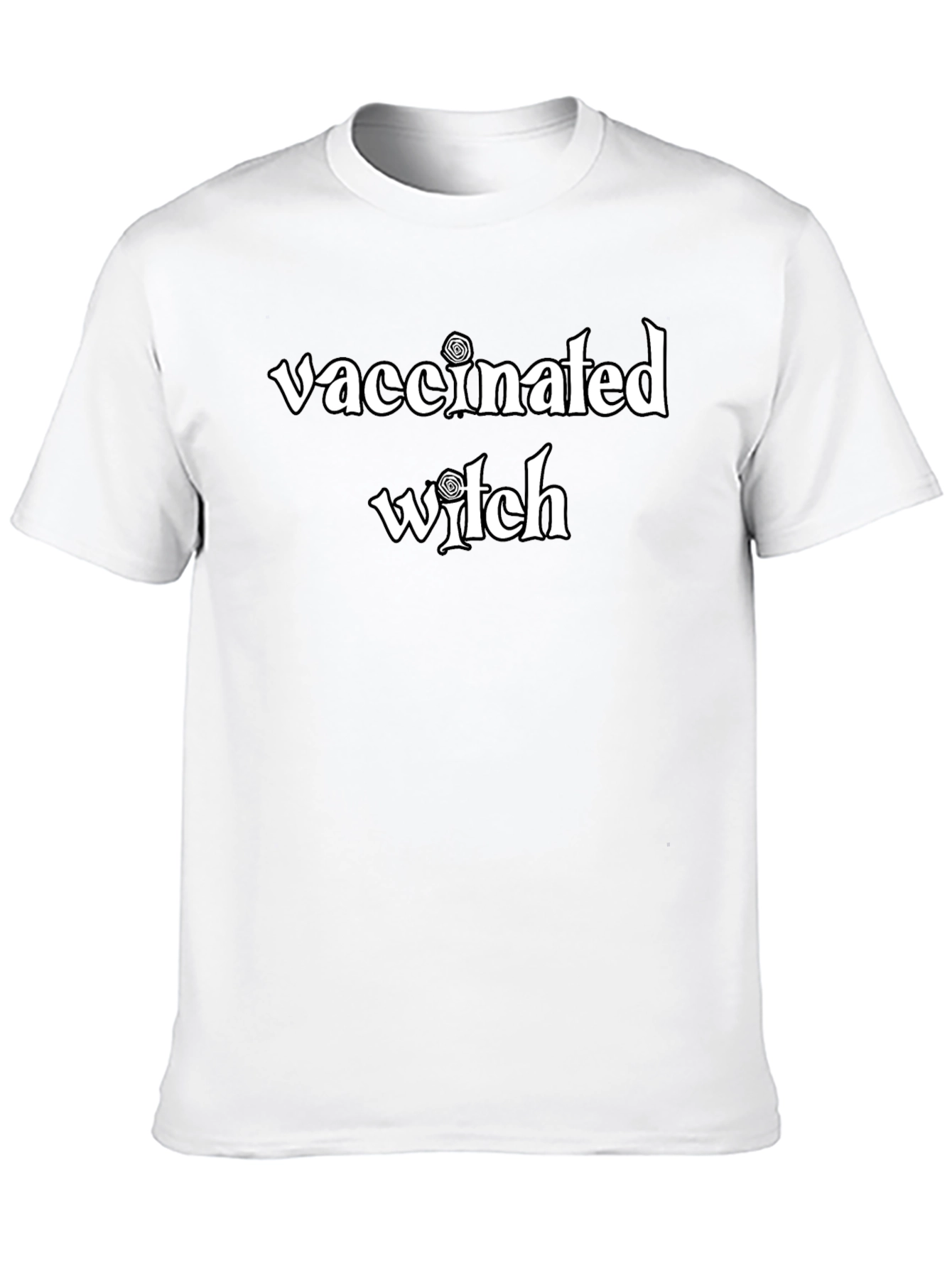 Vaccinated Witch Graphic Tee - Black Unisex T-Shirt