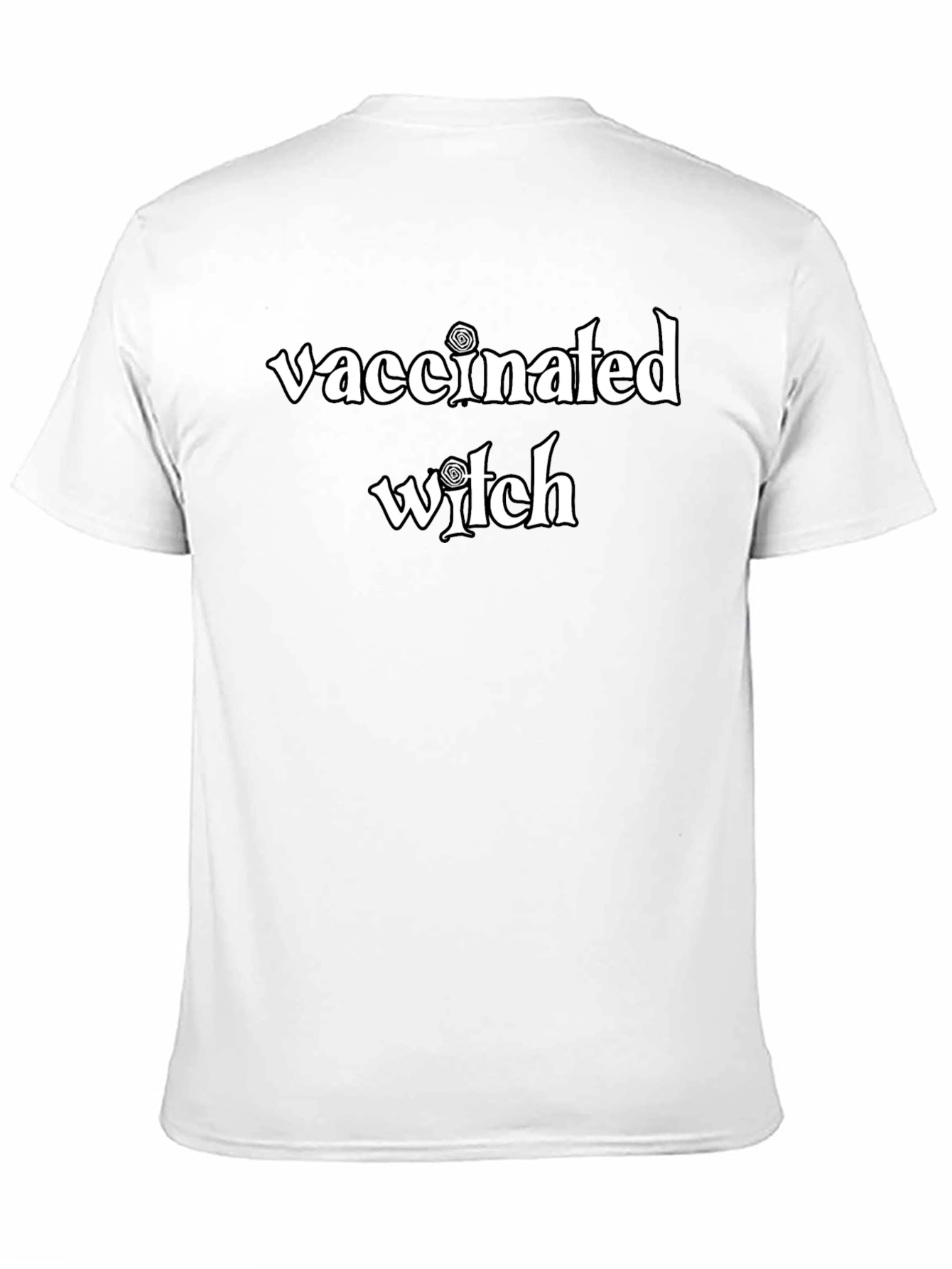Vaccinated Witch Graphic Tee - Black Unisex T-Shirt