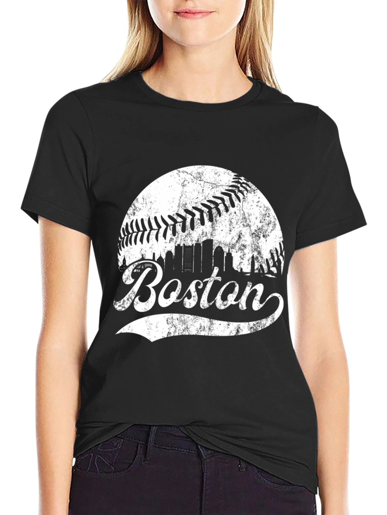 Boston Baseball Skyline Graphic T-Shirt