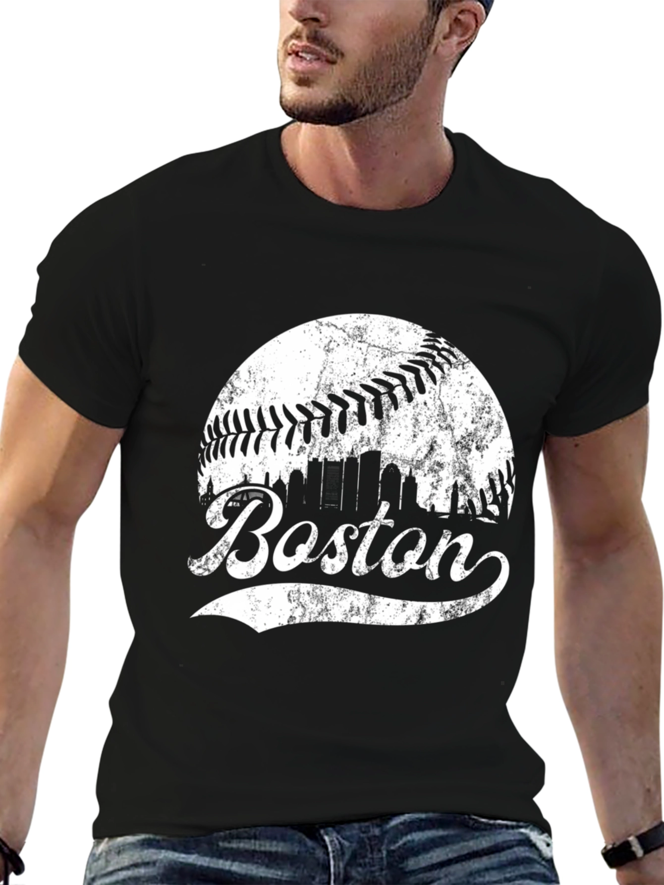 Boston Baseball Skyline Graphic T-Shirt