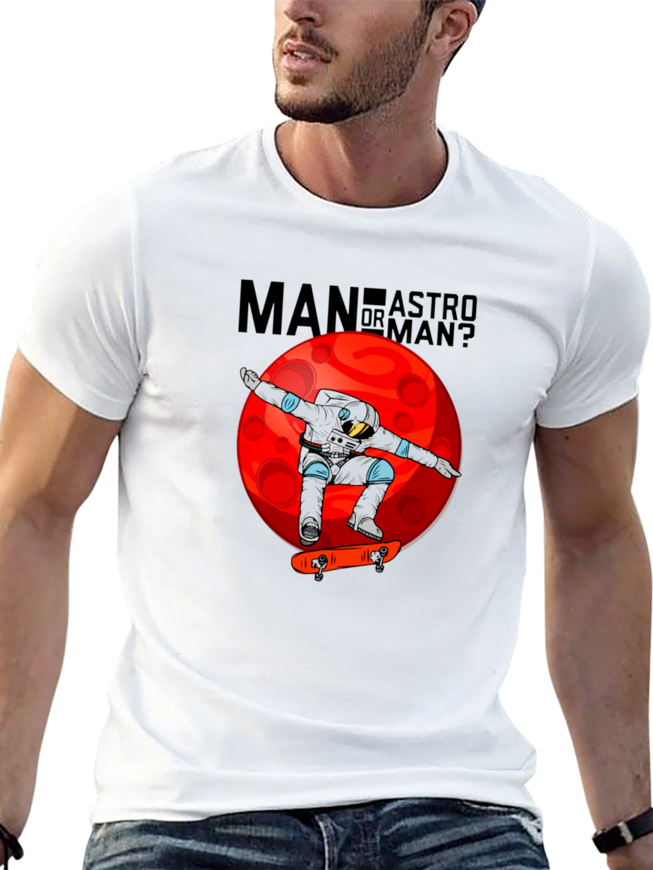 Astro Man Skate T-Shirt - Unique Graphic Tee