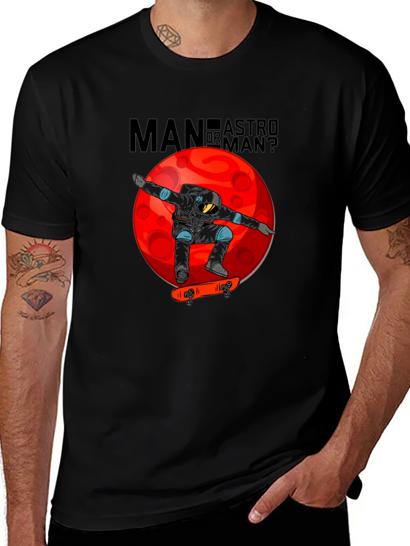 Astro Man Skate T-Shirt - Unique Graphic Tee
