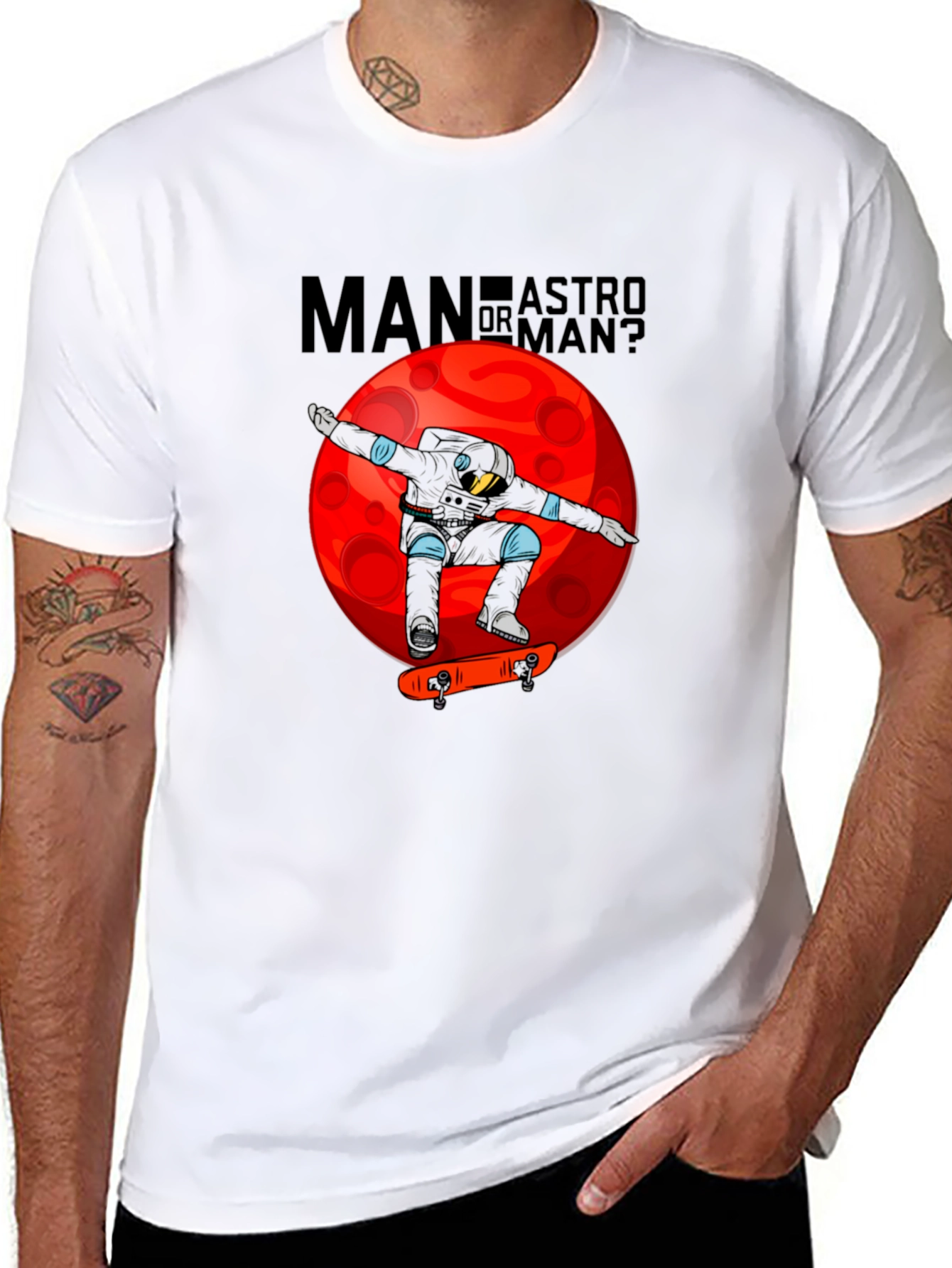Astro Man Skate T-Shirt - Unique Graphic Tee