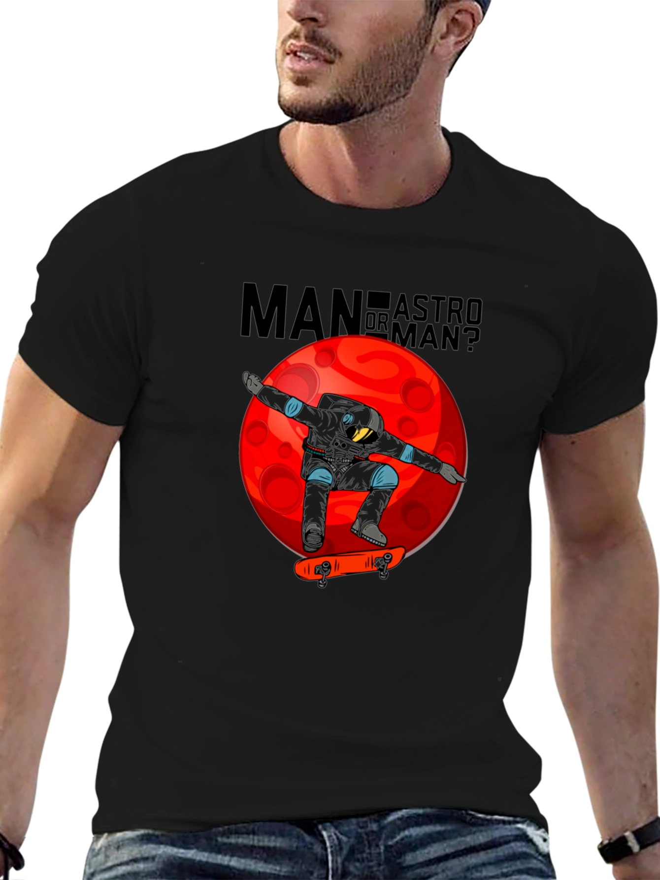 Astro Man Skate T-Shirt - Unique Graphic Tee