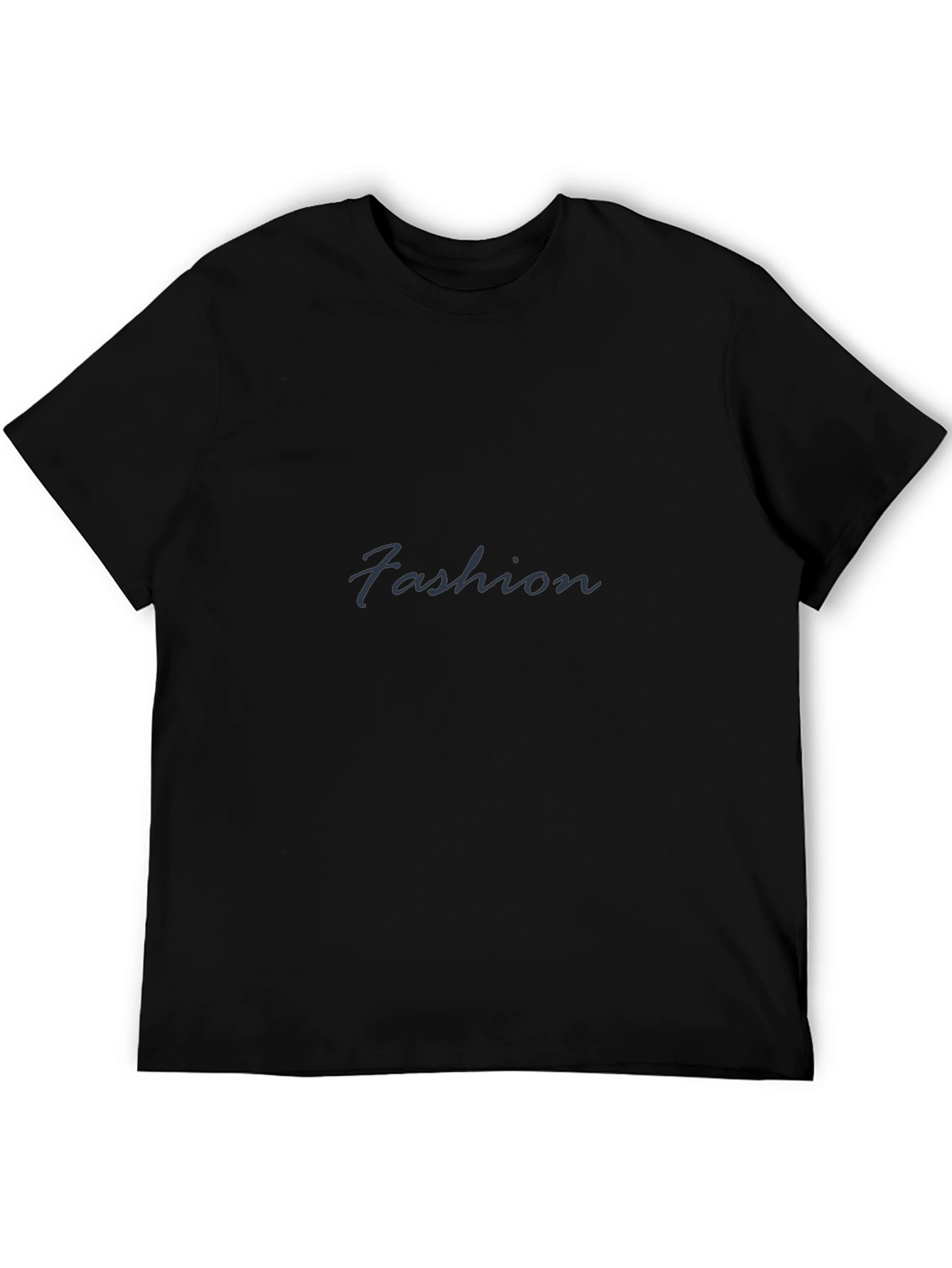 Fashion Black Crew Neck T-Shirt