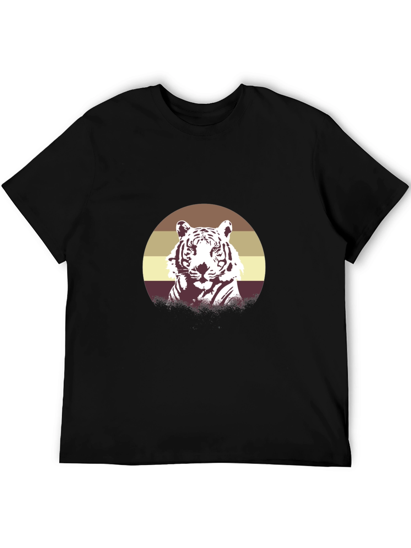 Retro Tiger Graphic Tee - Black