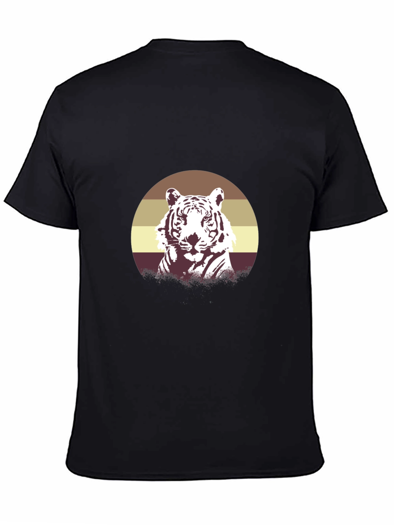 Retro Tiger Graphic Tee - Black