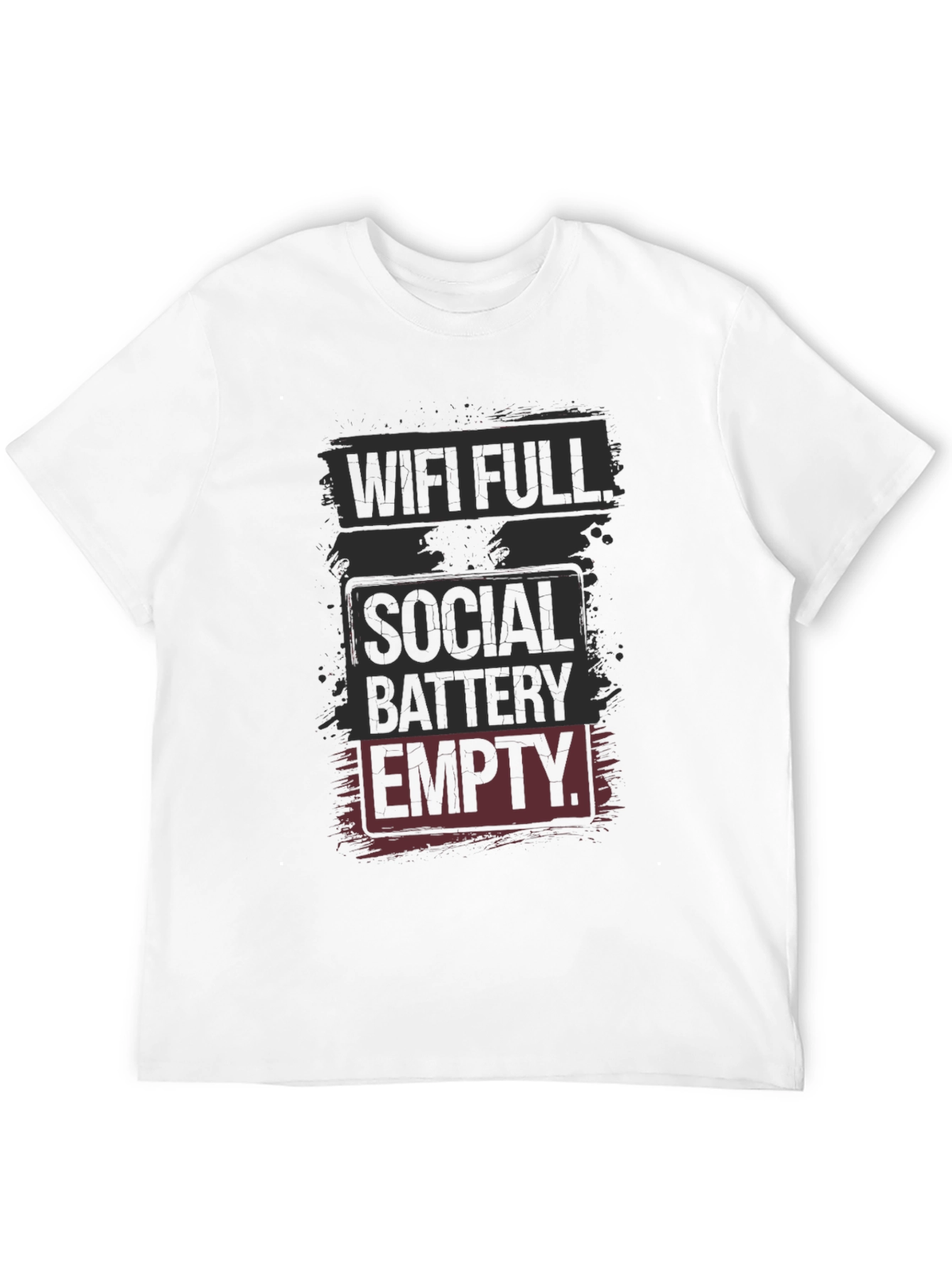 WiFi Full Social Battery Empty Graphic Tee