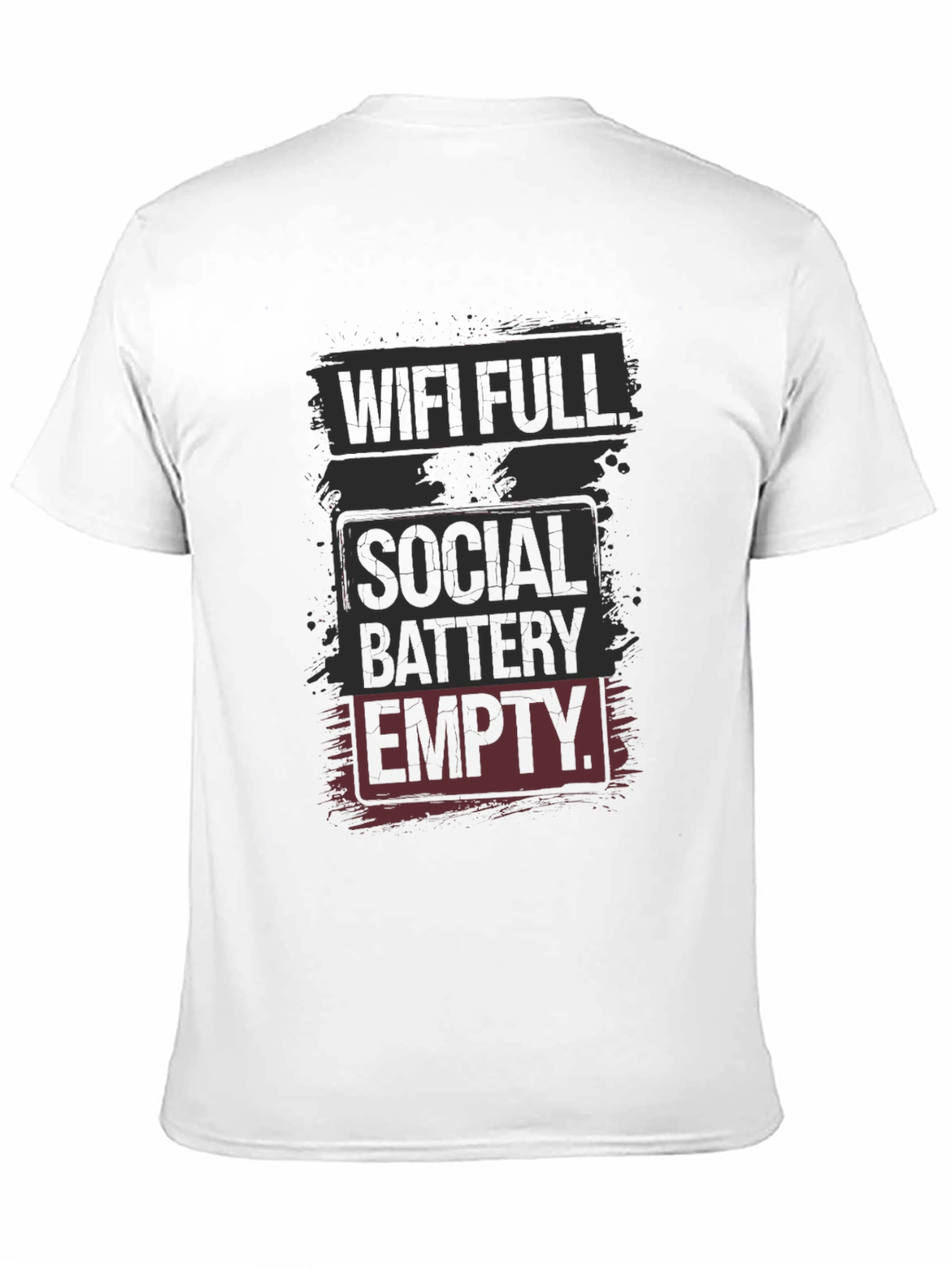 WiFi Full Social Battery Empty Graphic Tee