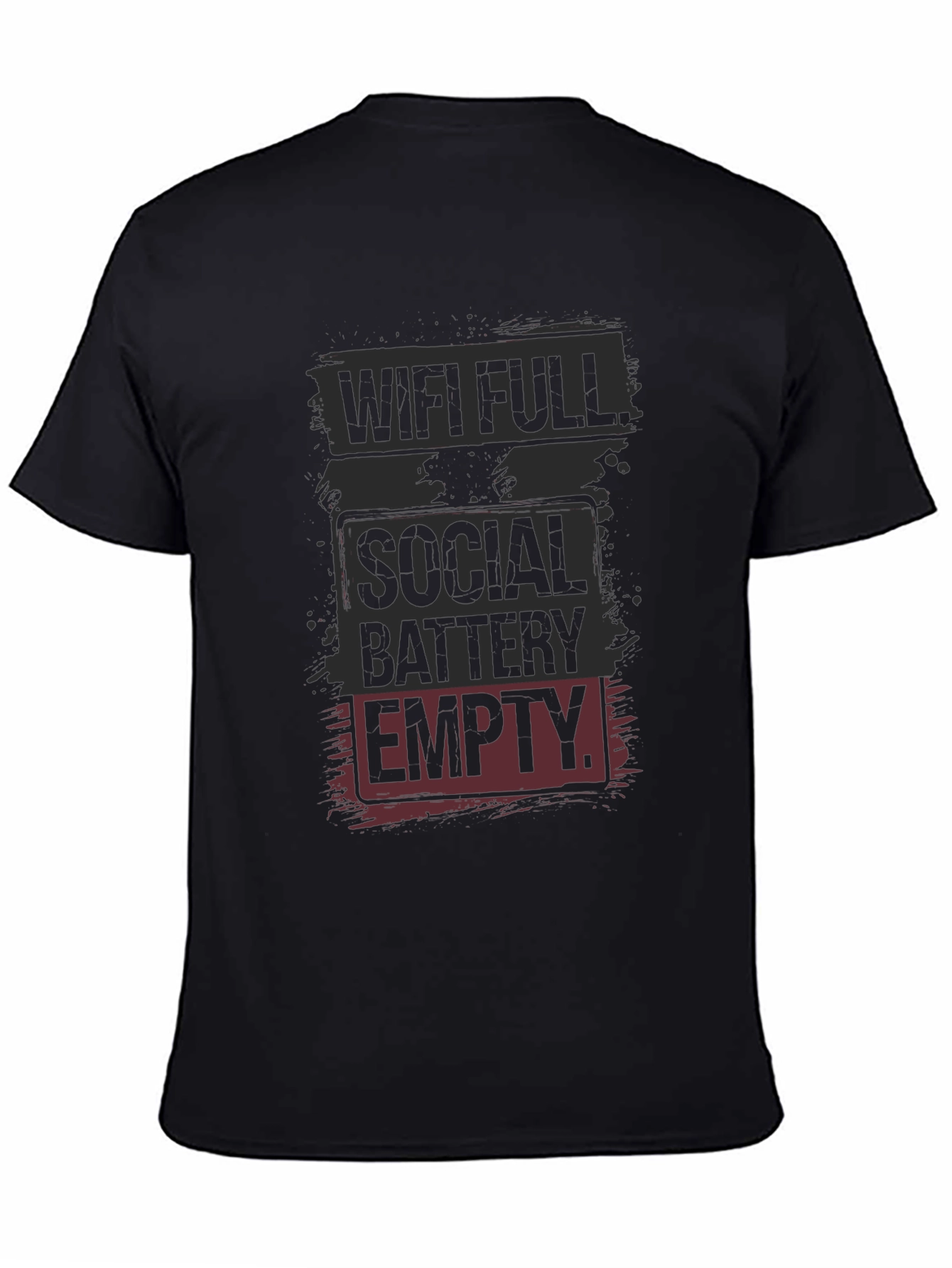 WiFi Full Social Battery Empty Graphic Tee