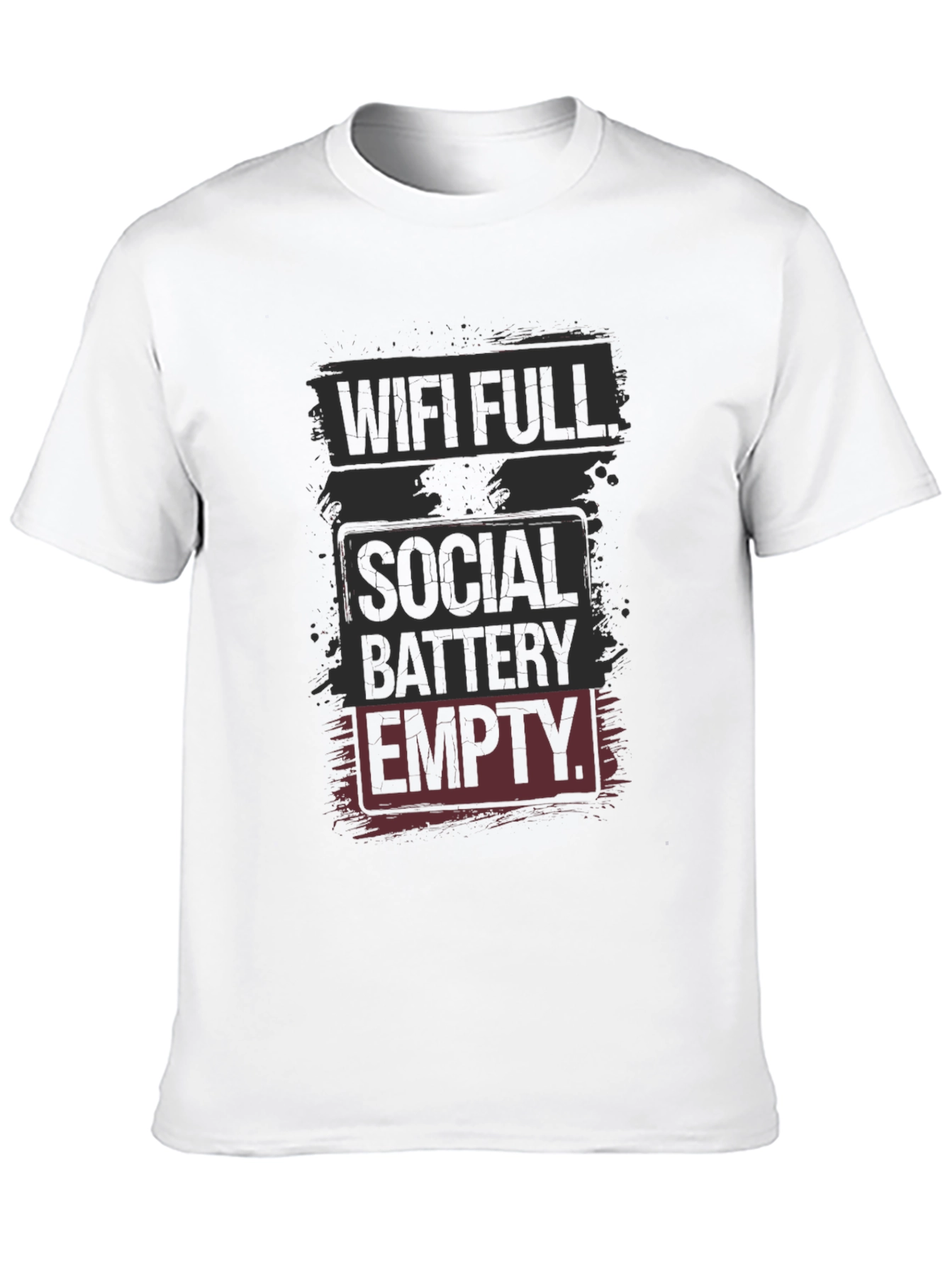 WiFi Full Social Battery Empty Graphic Tee