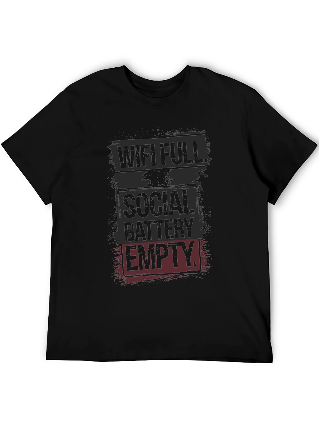 WiFi Full Social Battery Empty Graphic Tee