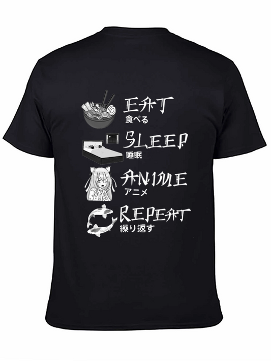 Eat Sleep Anime Repeat T-Shirt