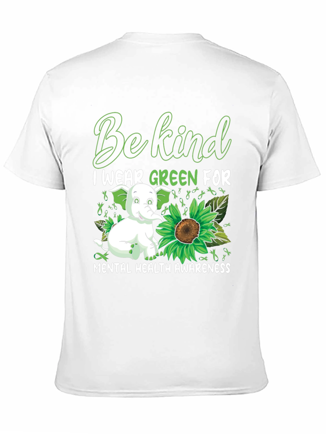 Be Kind I Wear Green Mental Health Awareness T-Shirt