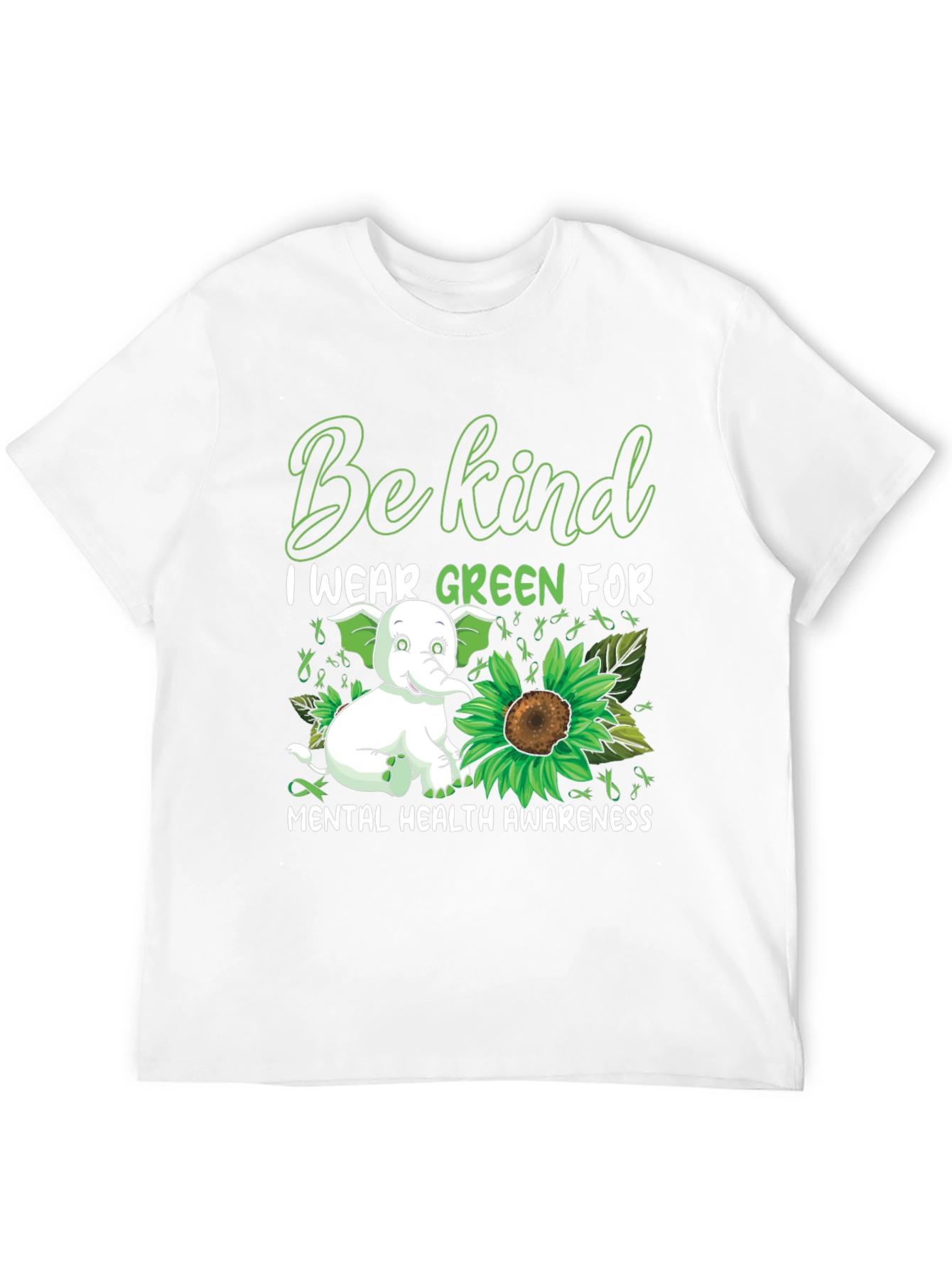 Be Kind I Wear Green Mental Health Awareness T-Shirt