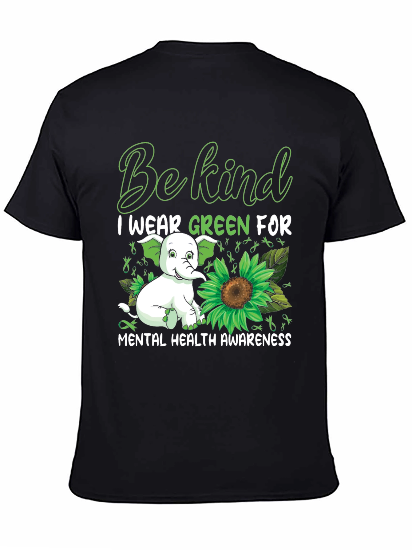 Be Kind I Wear Green Mental Health Awareness T-Shirt