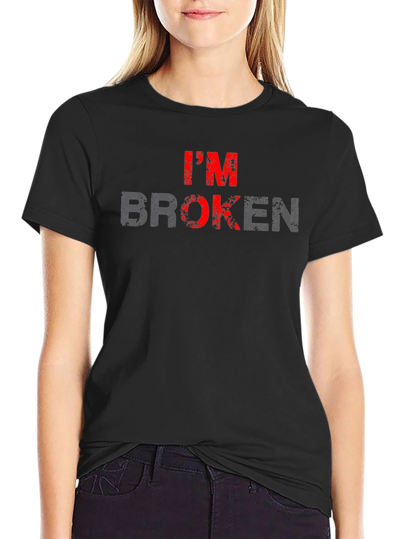 Distressed Im Broken Graphic Tee
