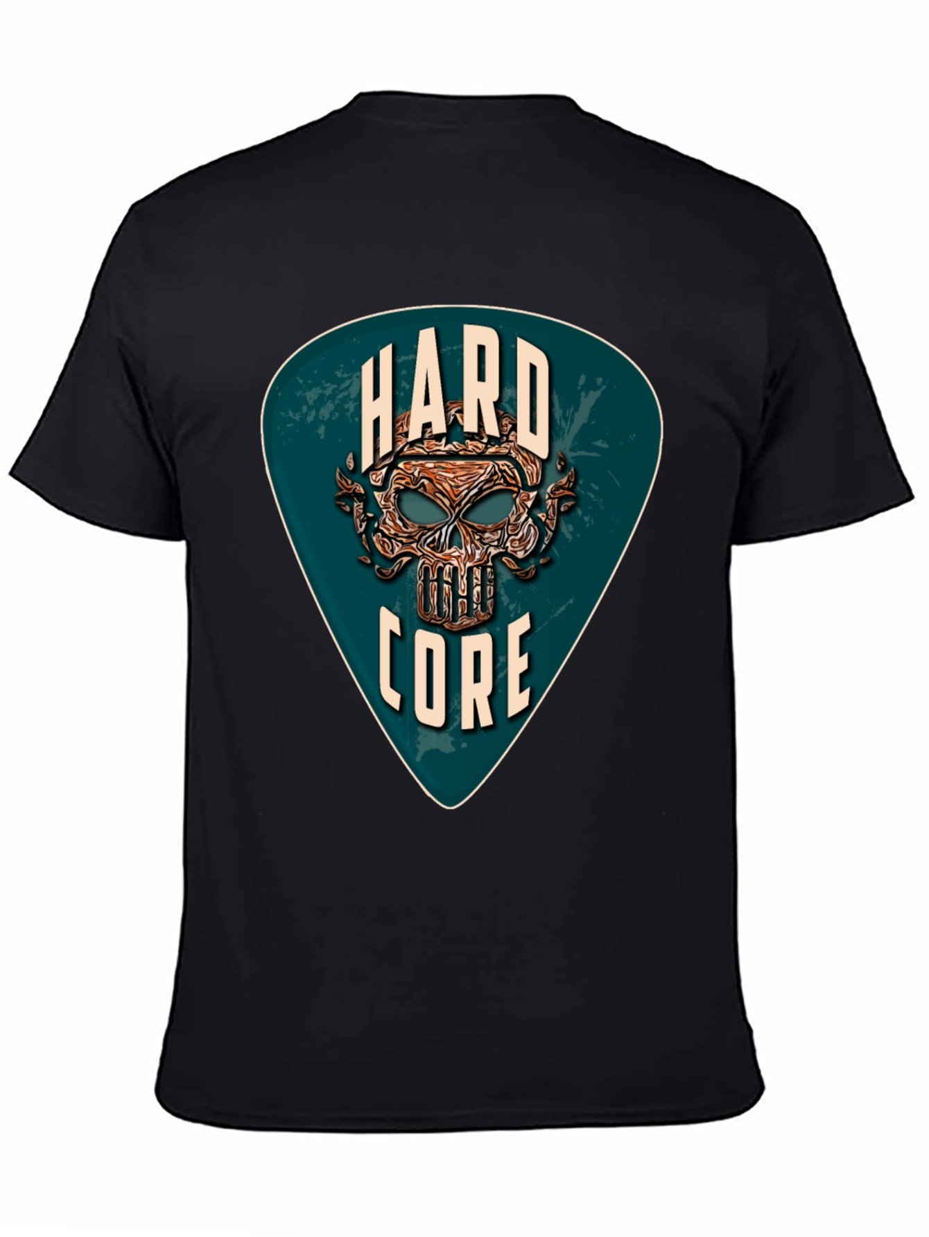 Hardcore Skull Graphic T-Shirt