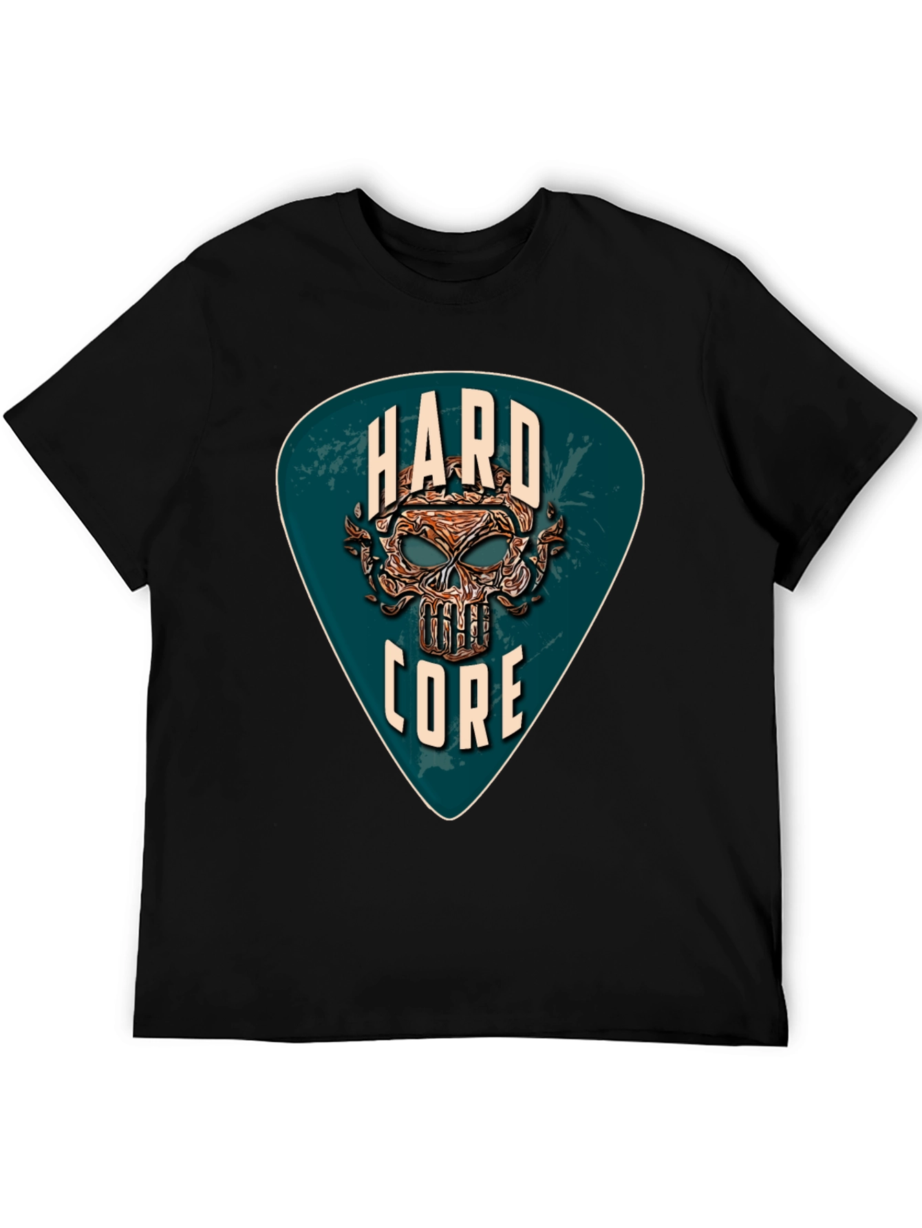 Hardcore Skull Graphic T-Shirt