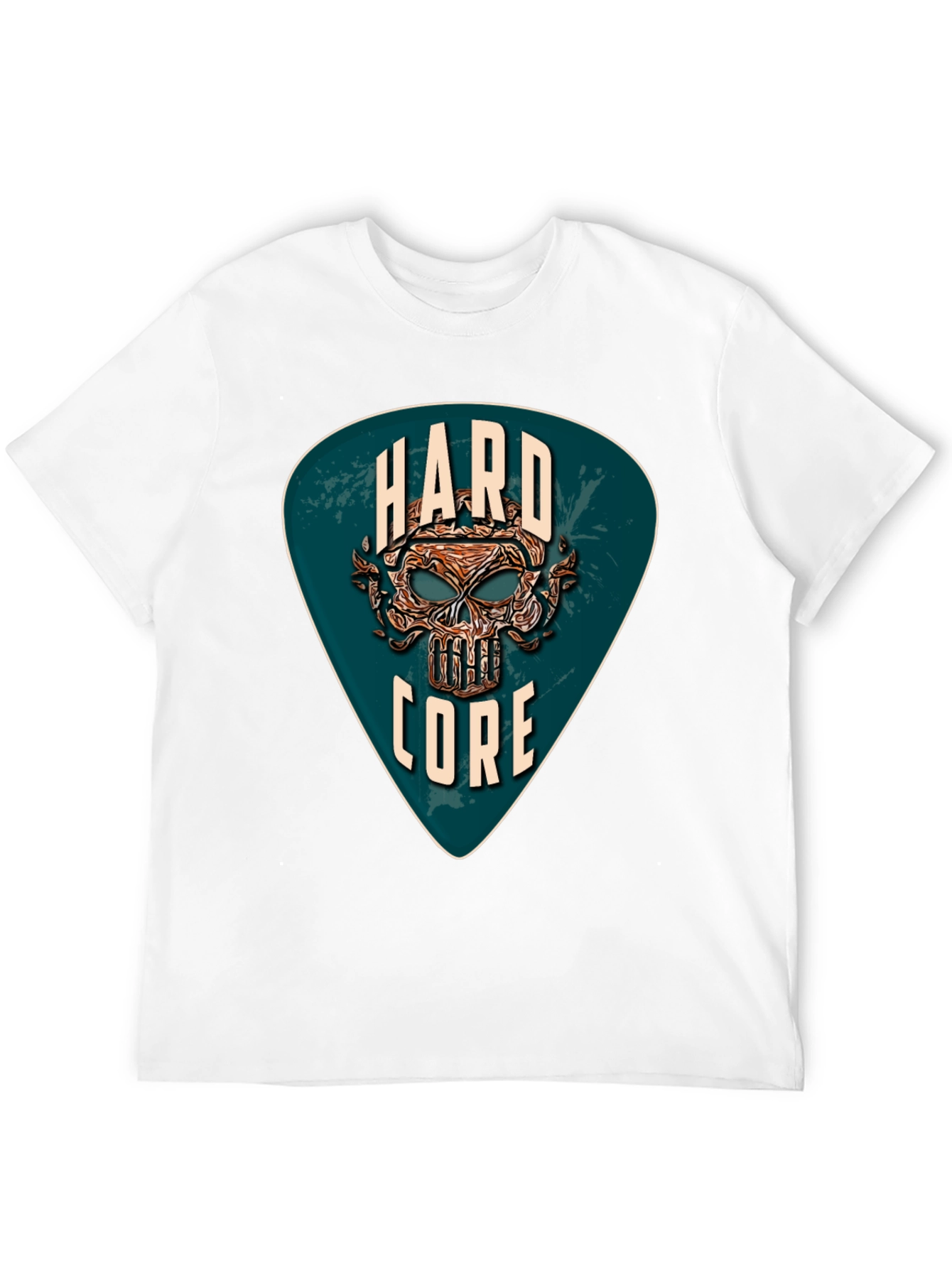 Hardcore Skull Graphic T-Shirt