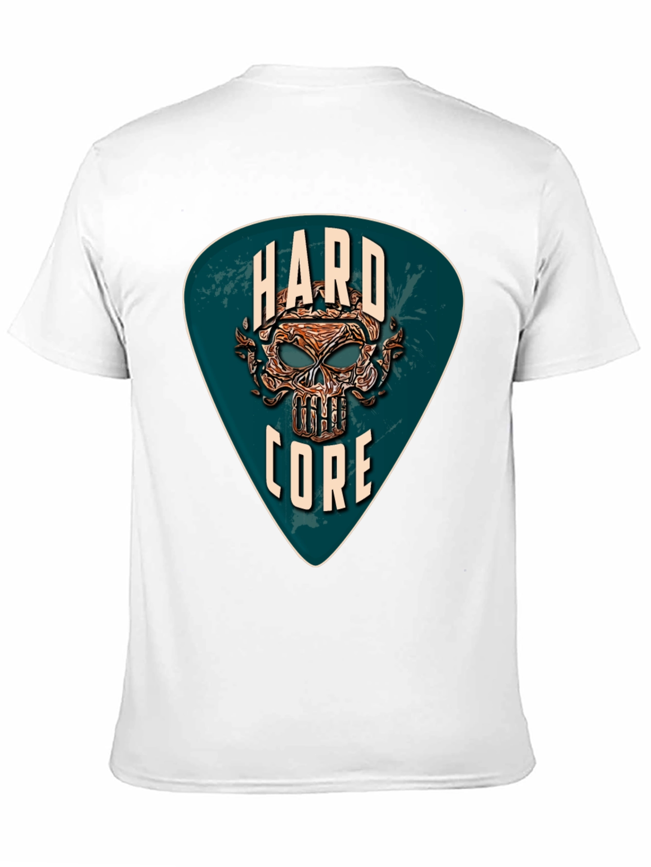 Hardcore Skull Graphic T-Shirt