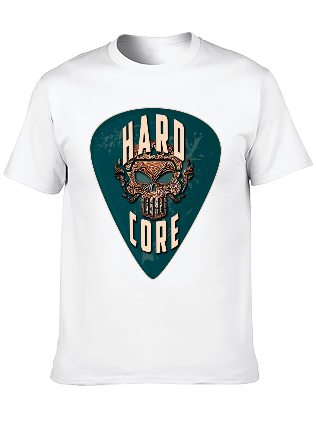 Hardcore Skull Graphic T-Shirt