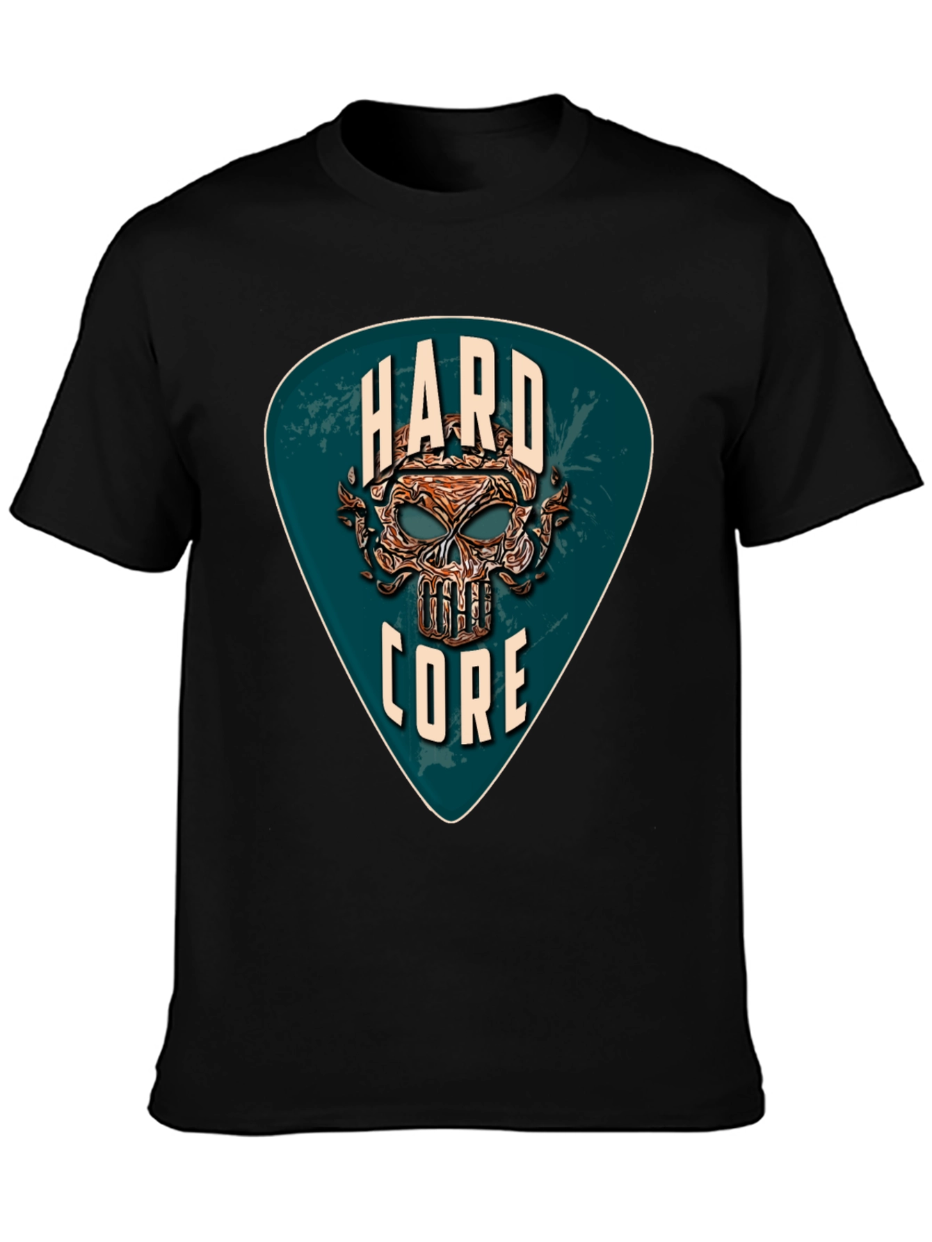 Hardcore Skull Graphic T-Shirt