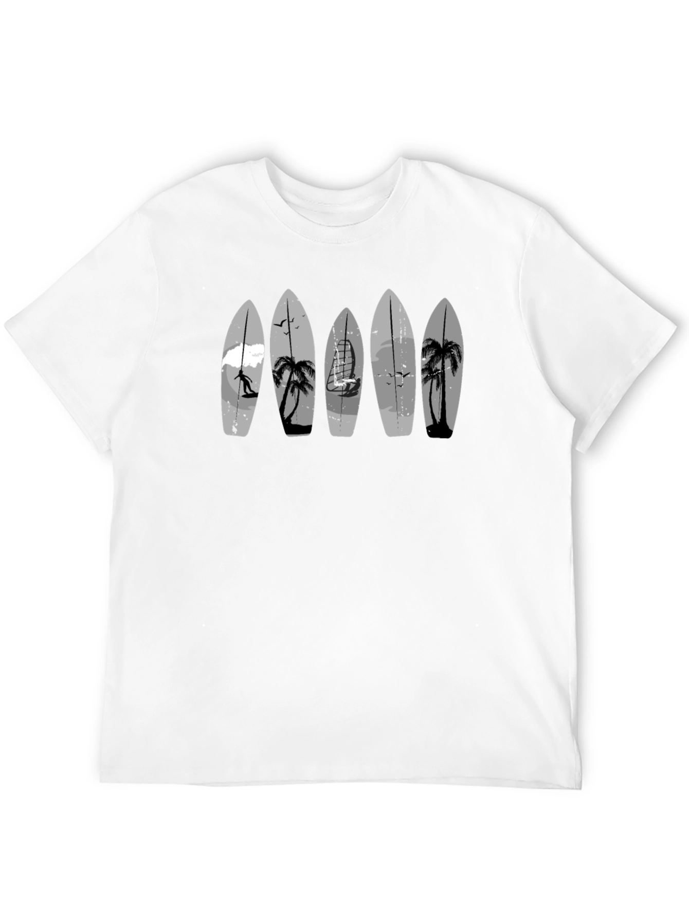 Surfboard Graphic Black T-Shirt