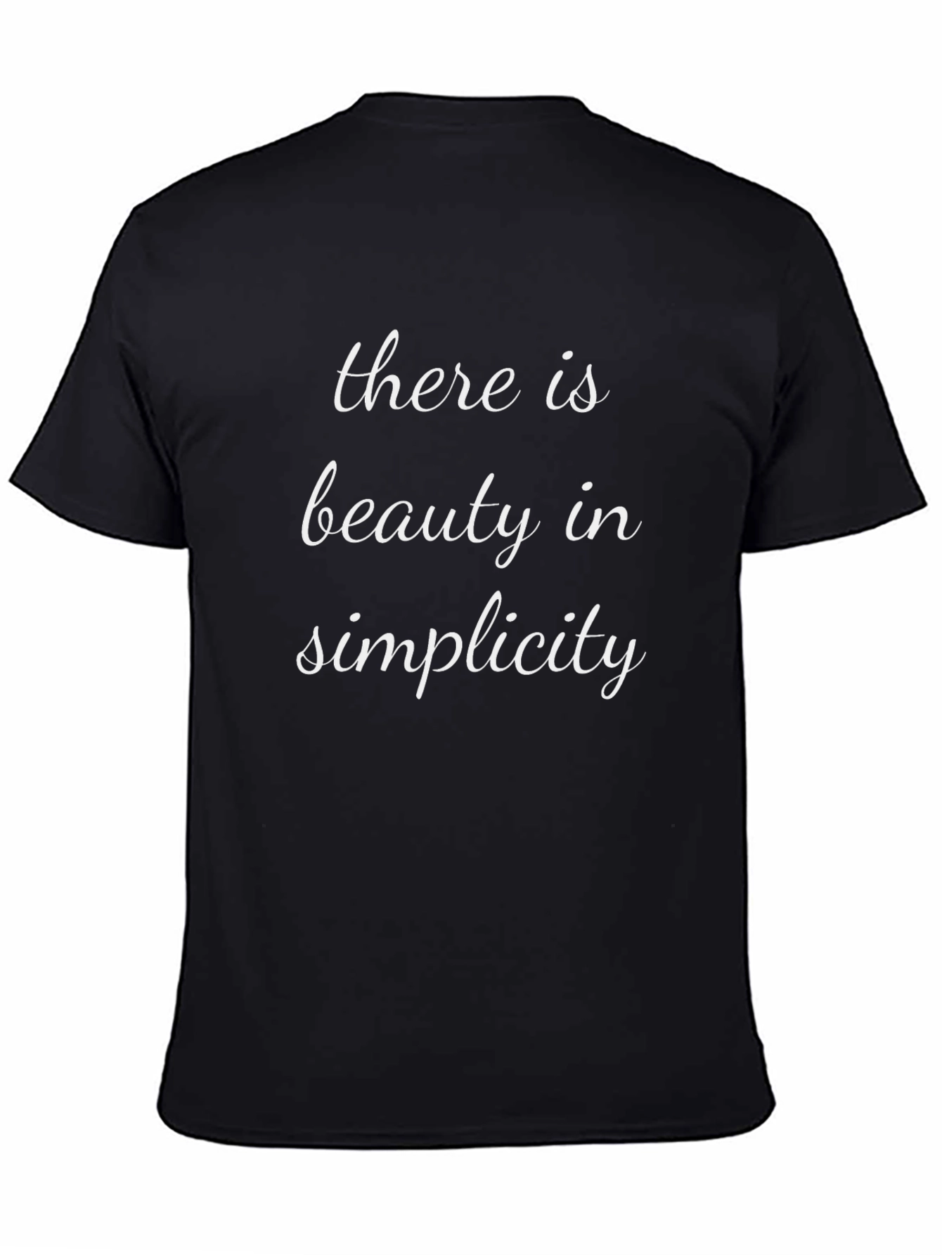 Beauty in Simplicity Graphic Tee - Stylish Black T-Shirt