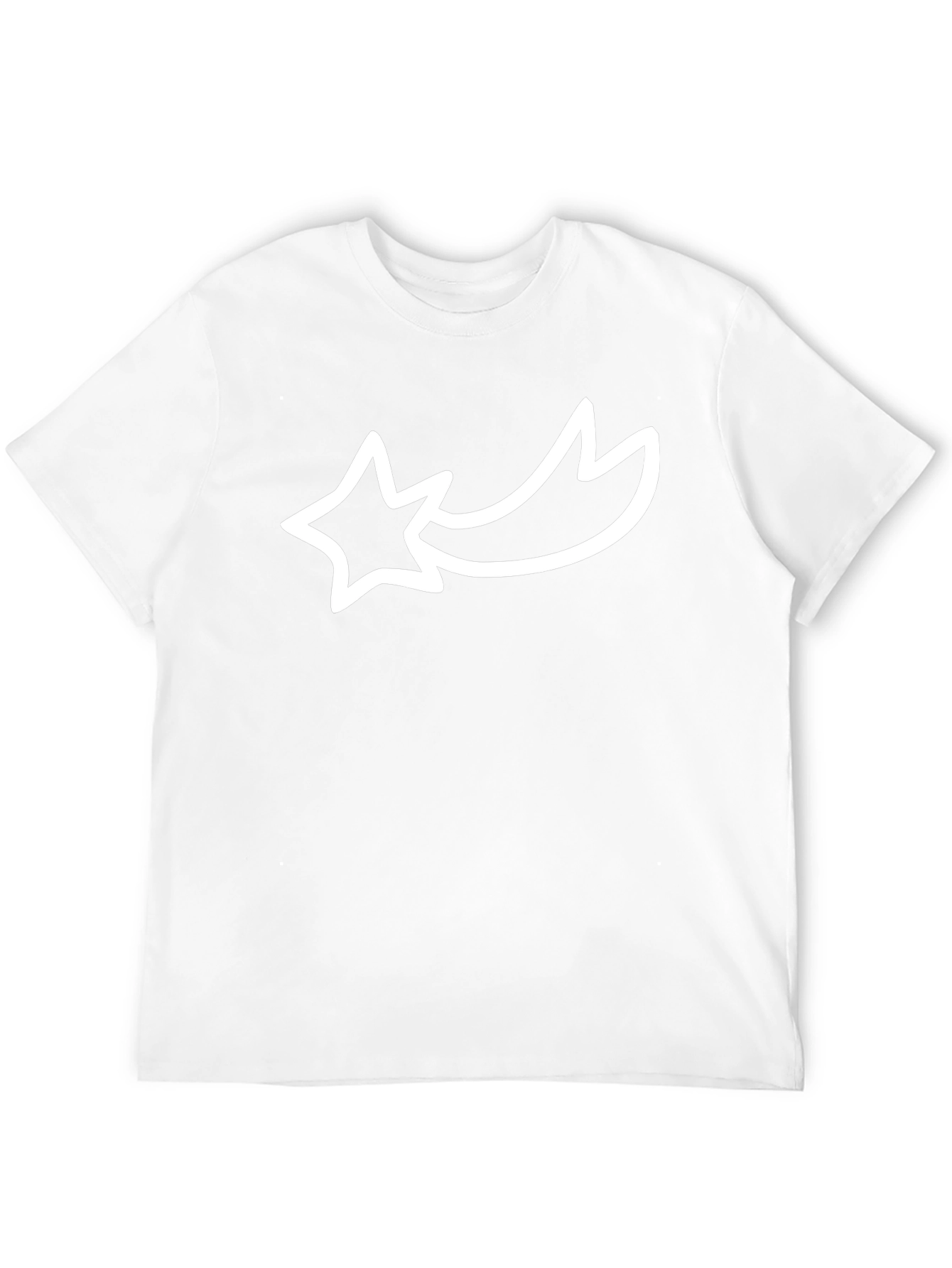 Stylish Black Tee with Shooting Star Graphic