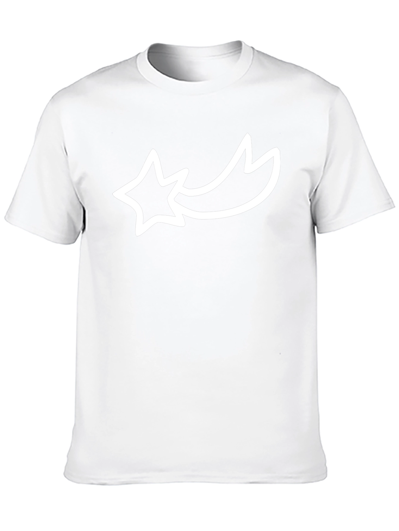 Stylish Black Tee with Shooting Star Graphic