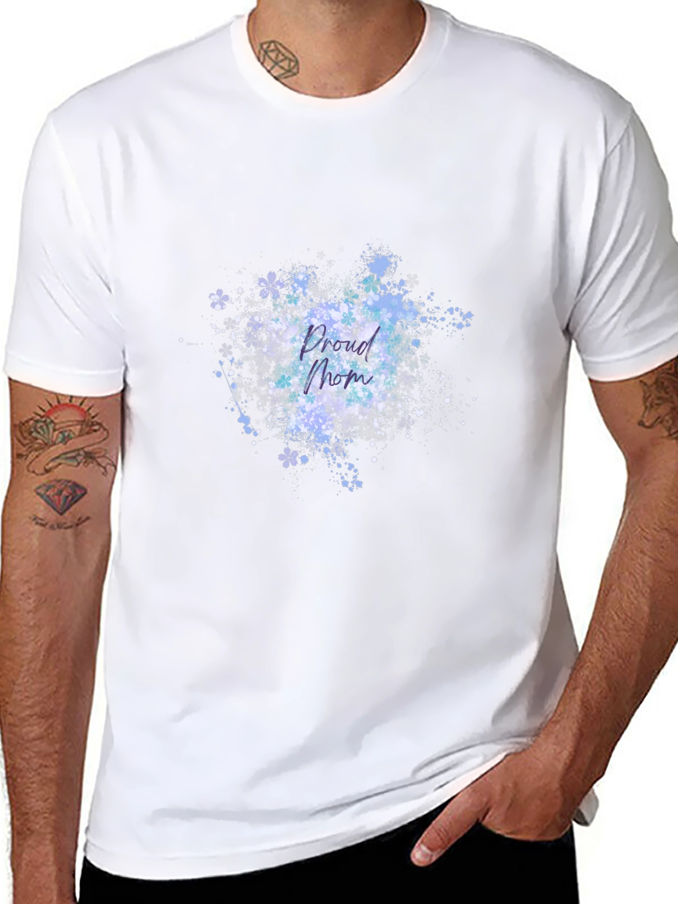 Proud Mom Graphic T-Shirt - Black