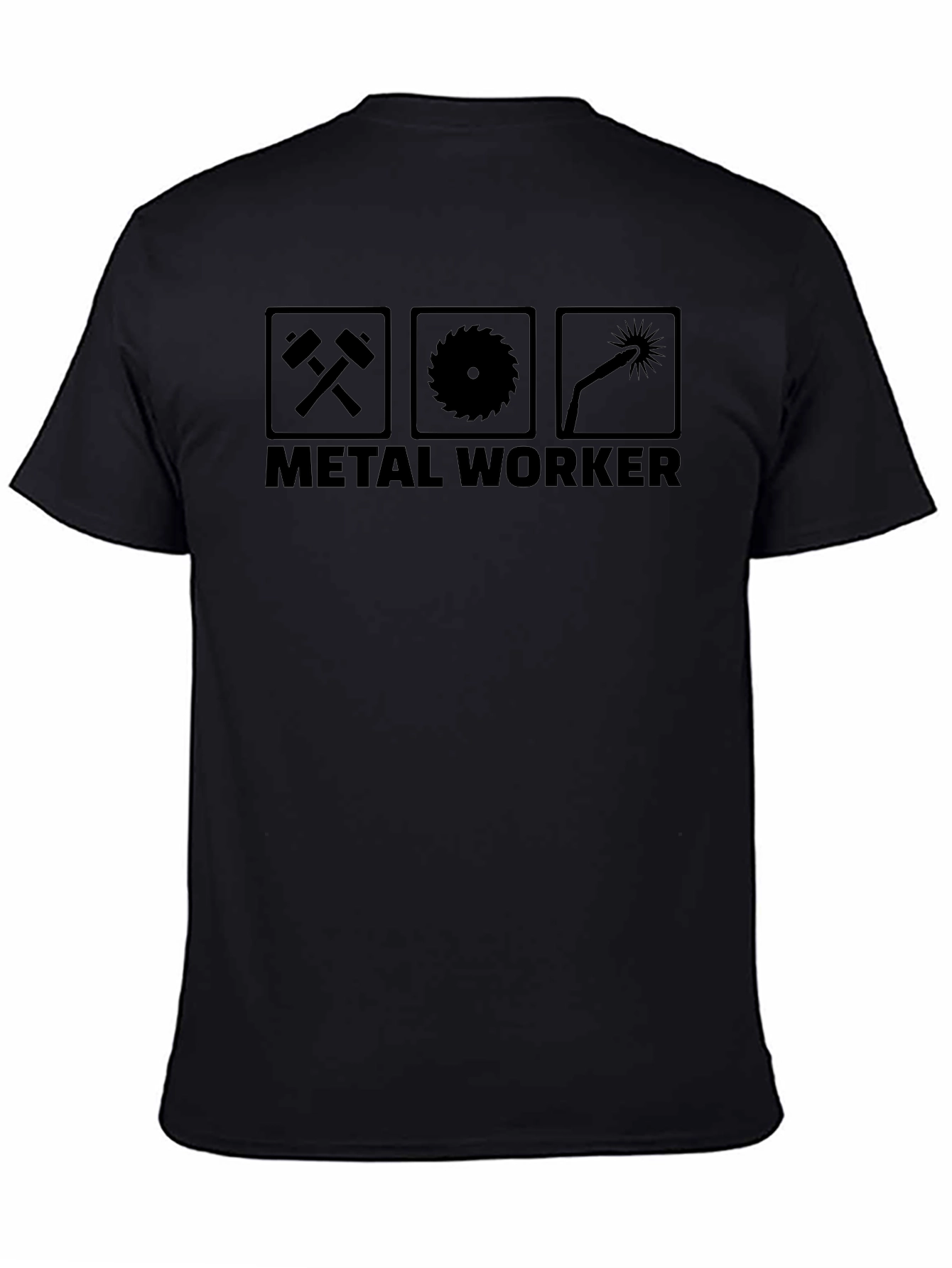 Metal Worker Graphic T-Shirt - Black