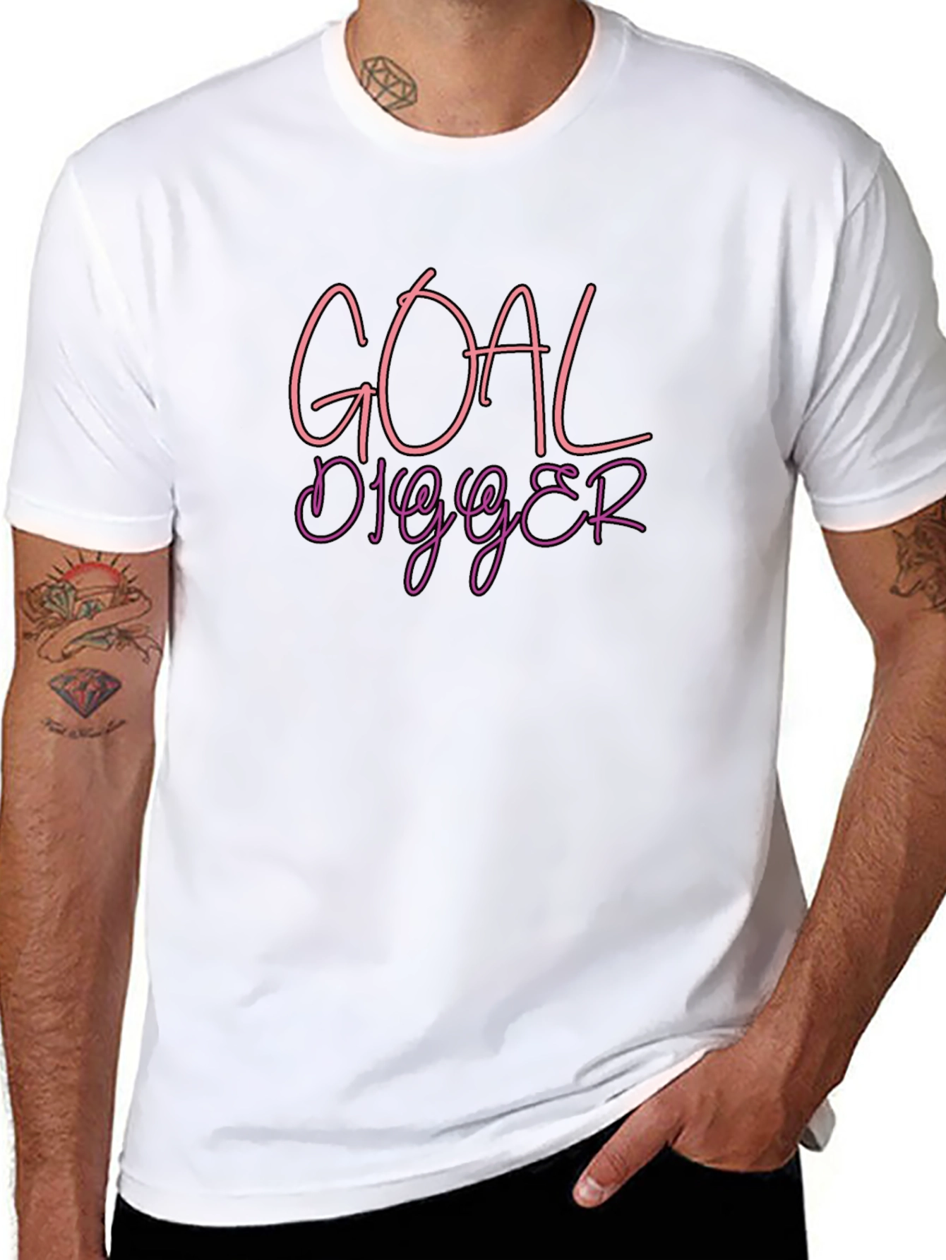Goal Digger Tee - Black Crew Neck