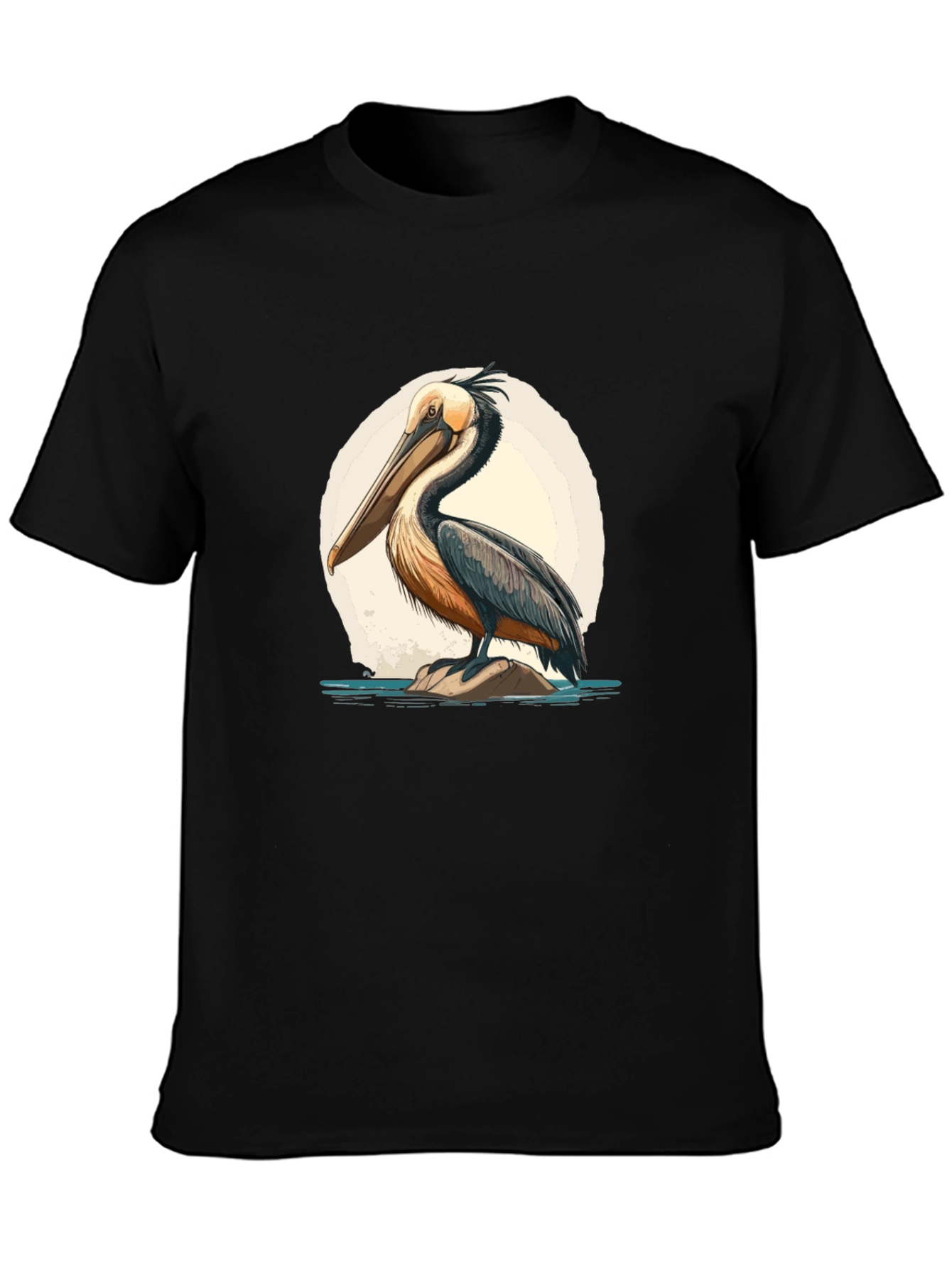 Pelican Graphic Tee - Black Cotton Blend Casual Wear