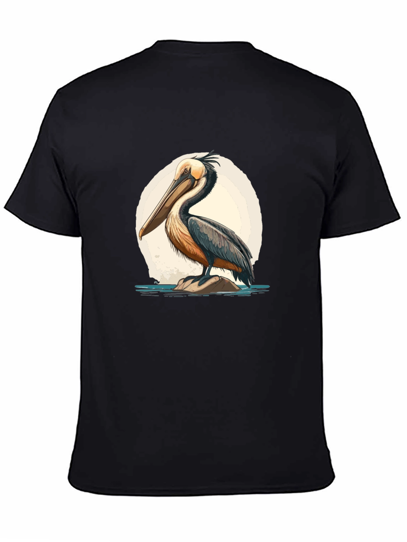 Pelican Graphic Tee - Black Cotton Blend Casual Wear