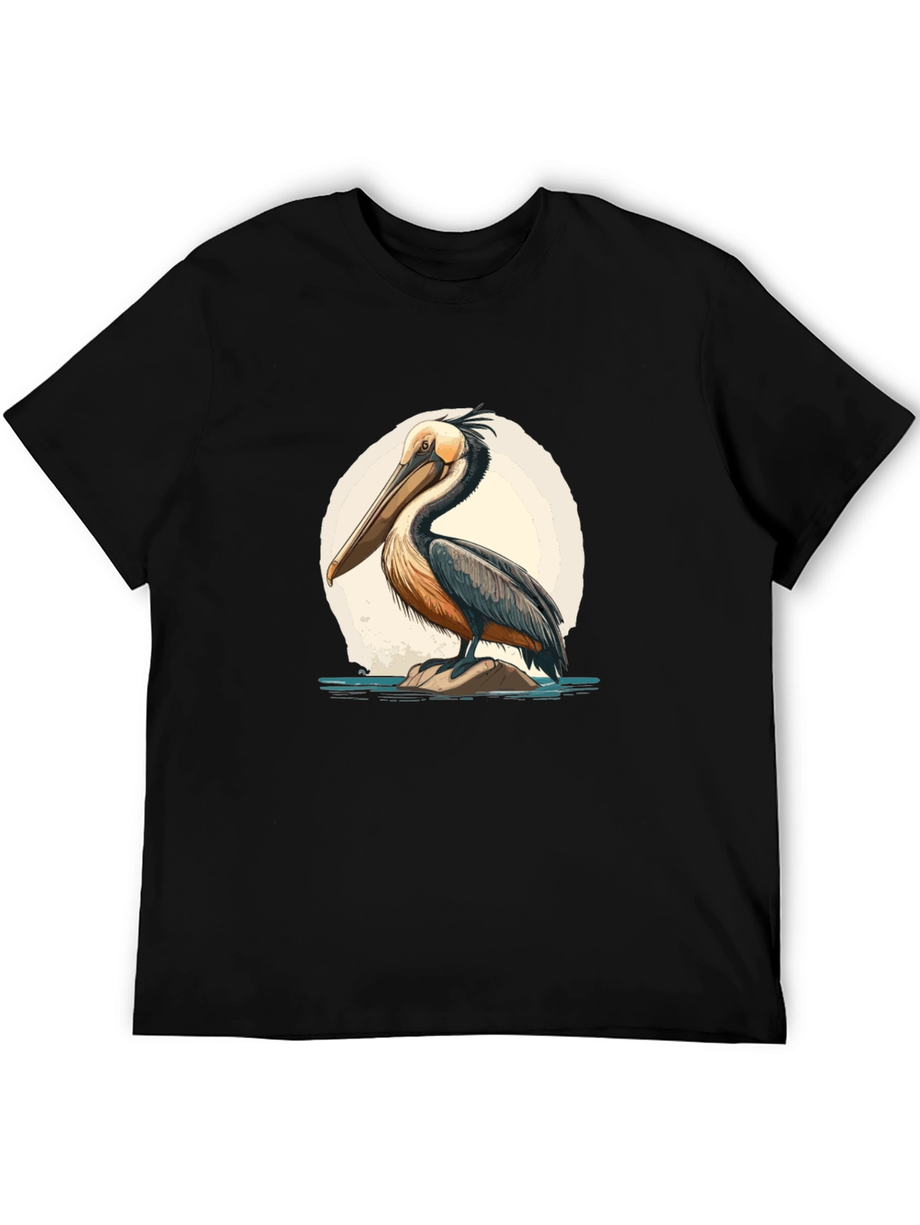 Pelican Graphic Tee - Black Cotton Blend Casual Wear