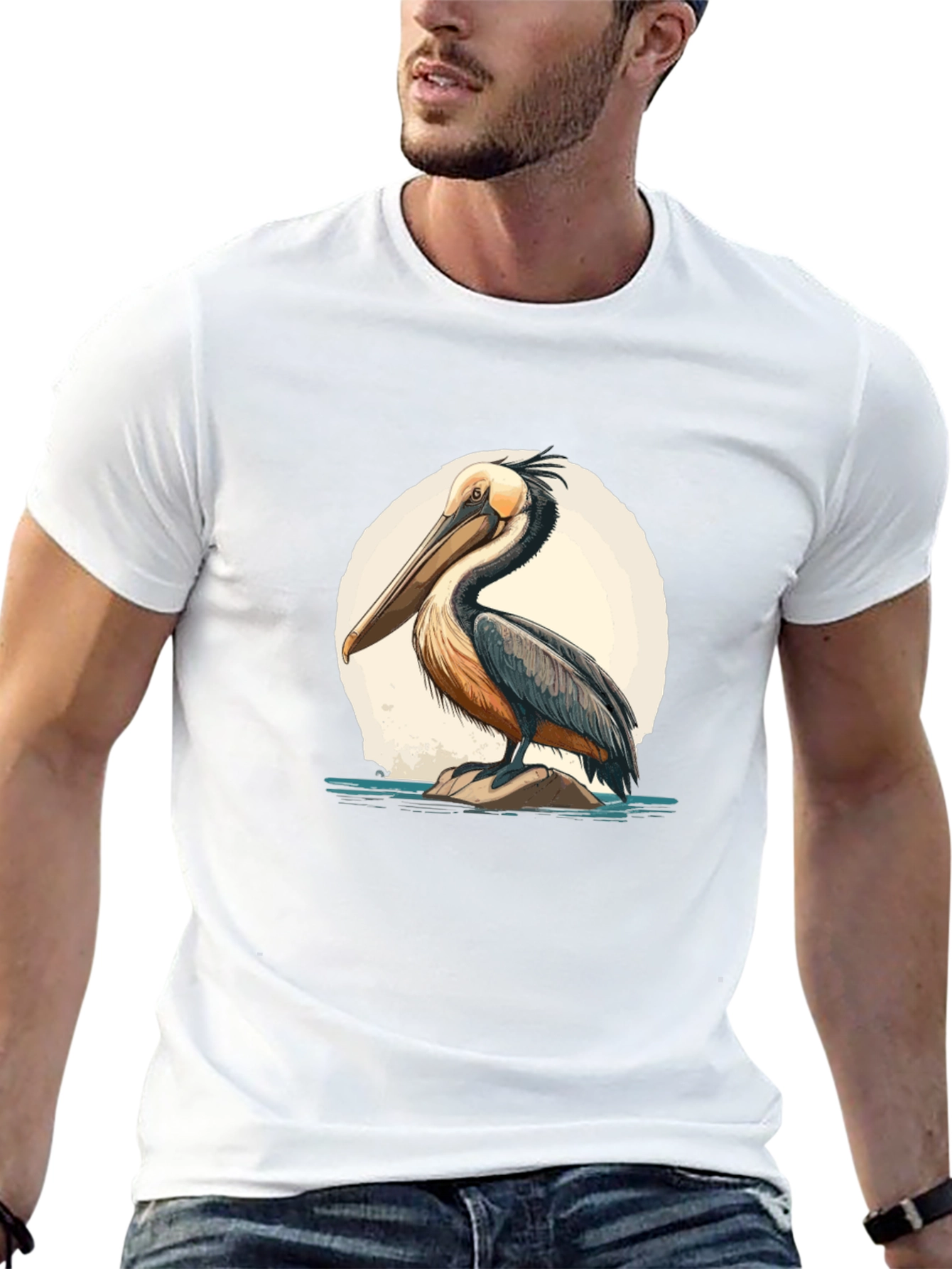 Pelican Graphic Tee - Black Cotton Blend Casual Wear