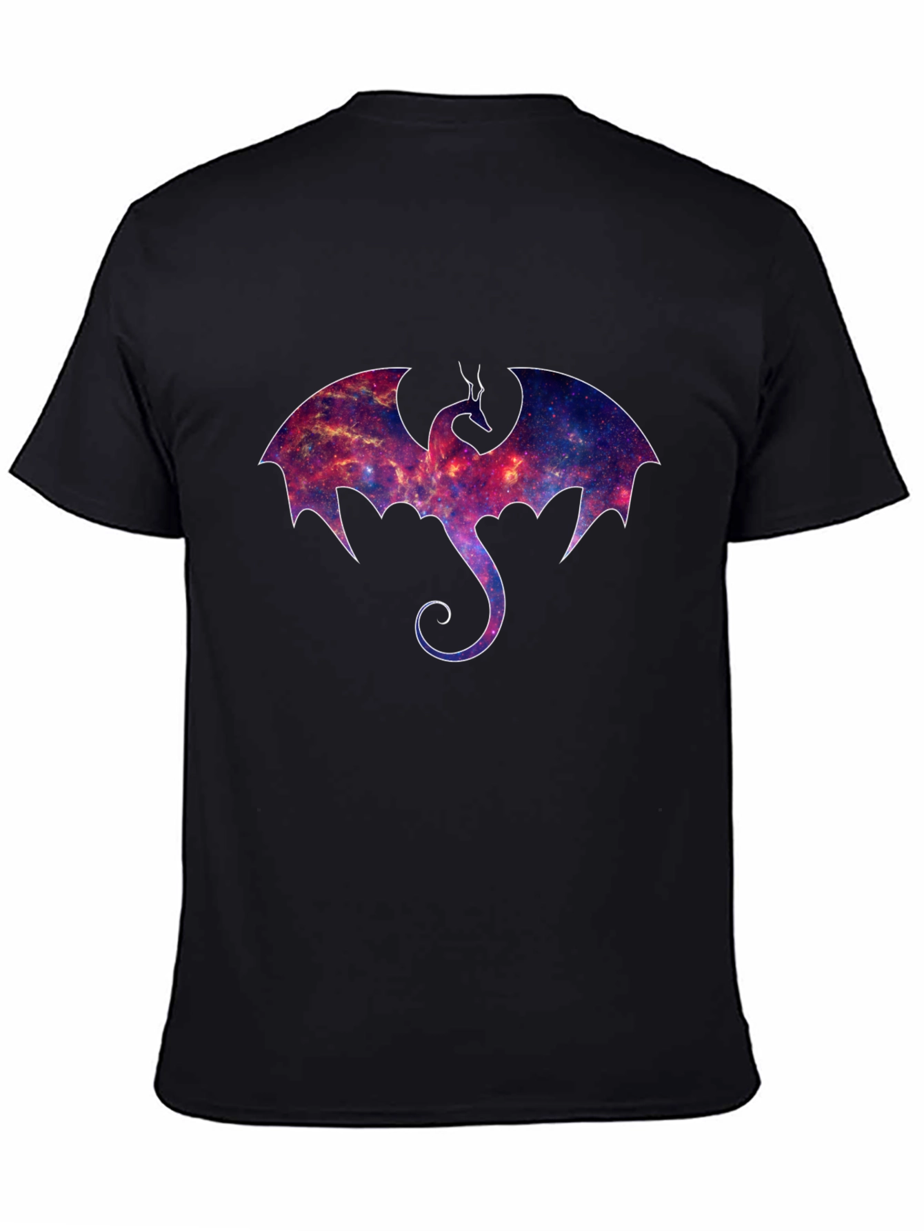 Galaxy Dragon Graphic Black T-Shirt