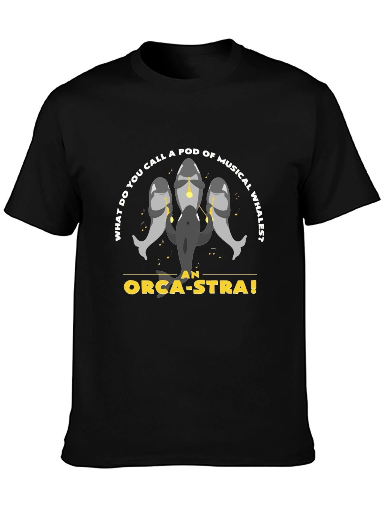 Orca-Stra T-Shirt - Musical Whale Pun Tee