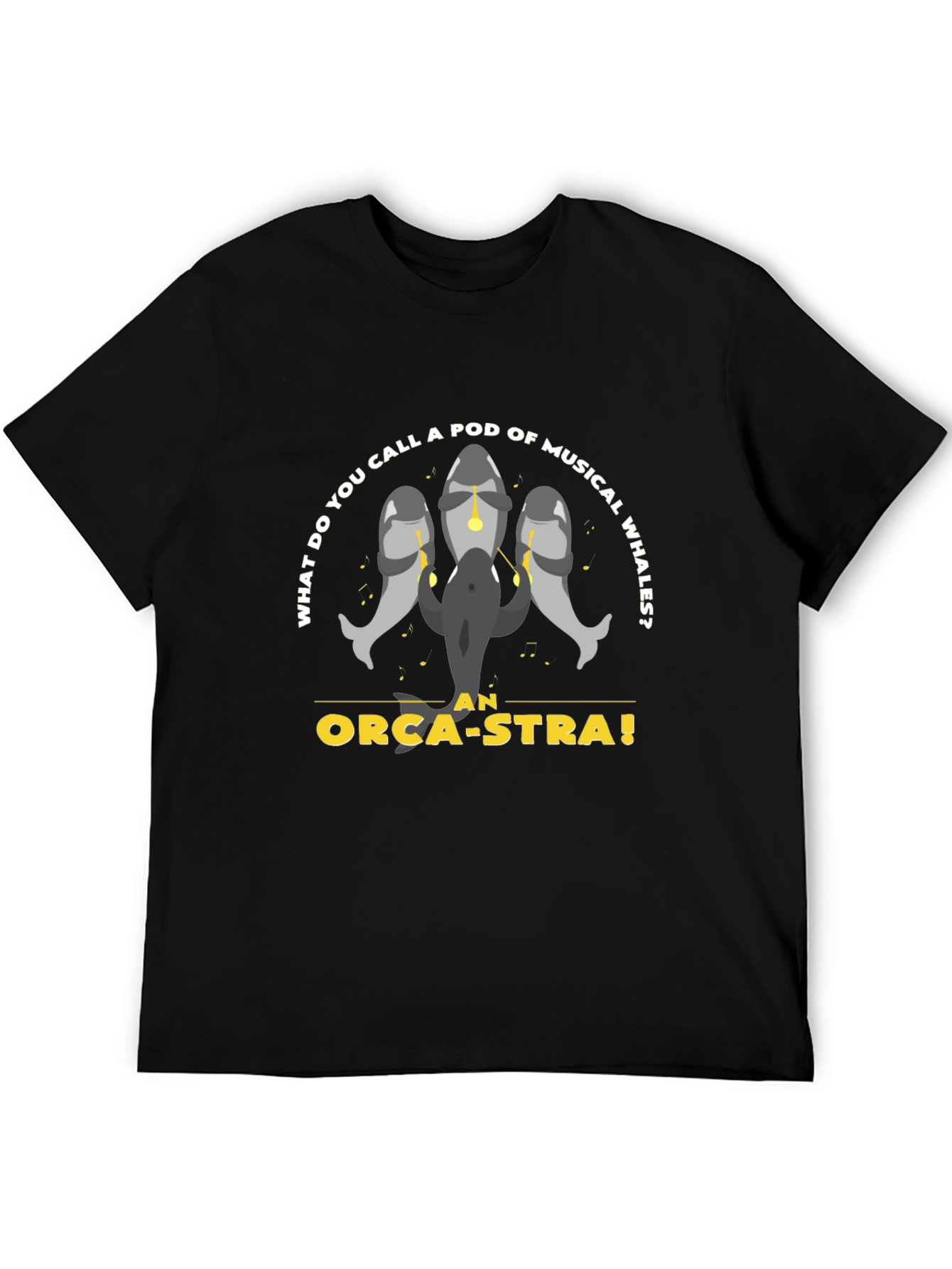Orca-Stra T-Shirt - Musical Whale Pun Tee