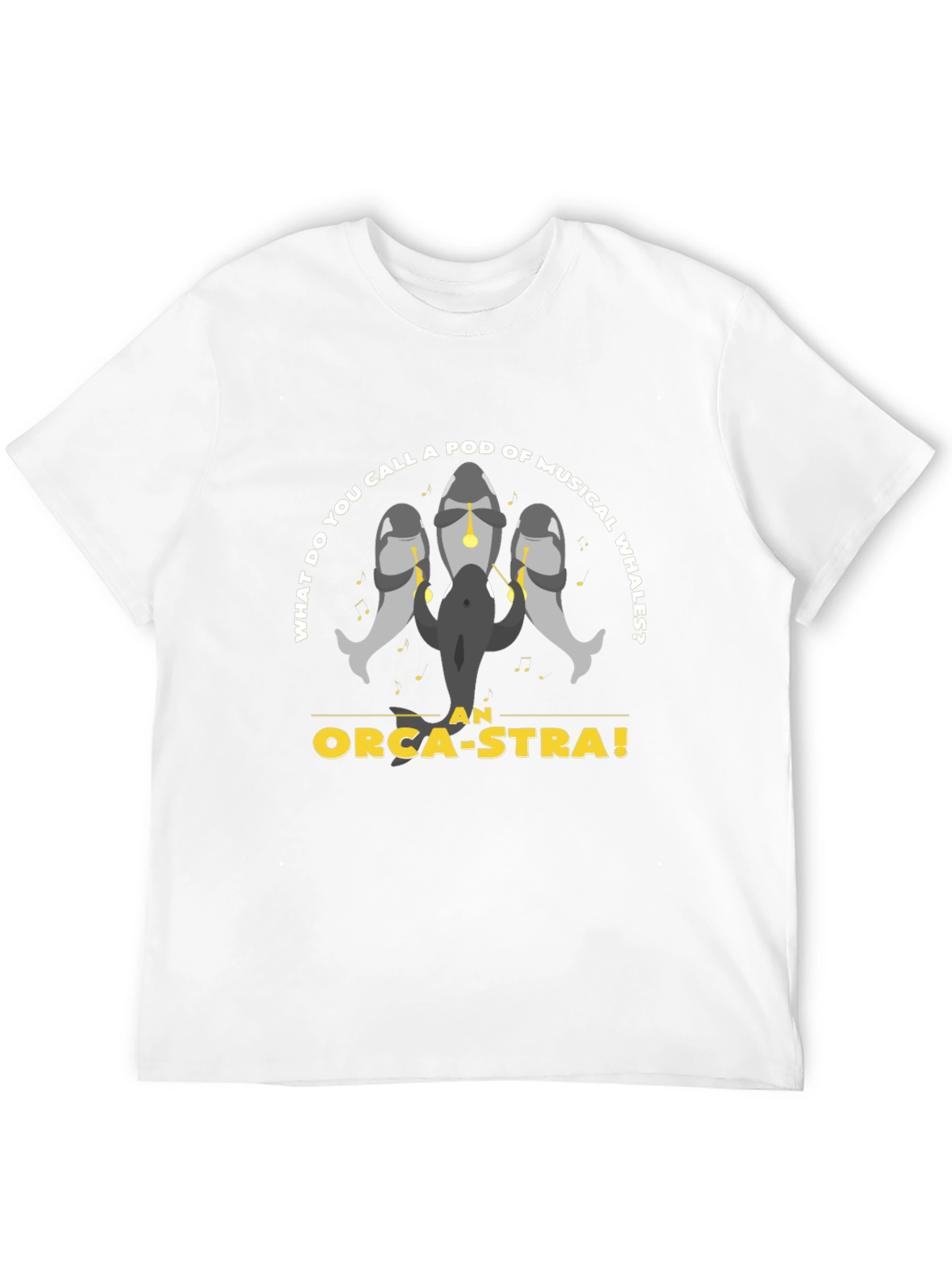 Orca-Stra T-Shirt - Musical Whale Pun Tee