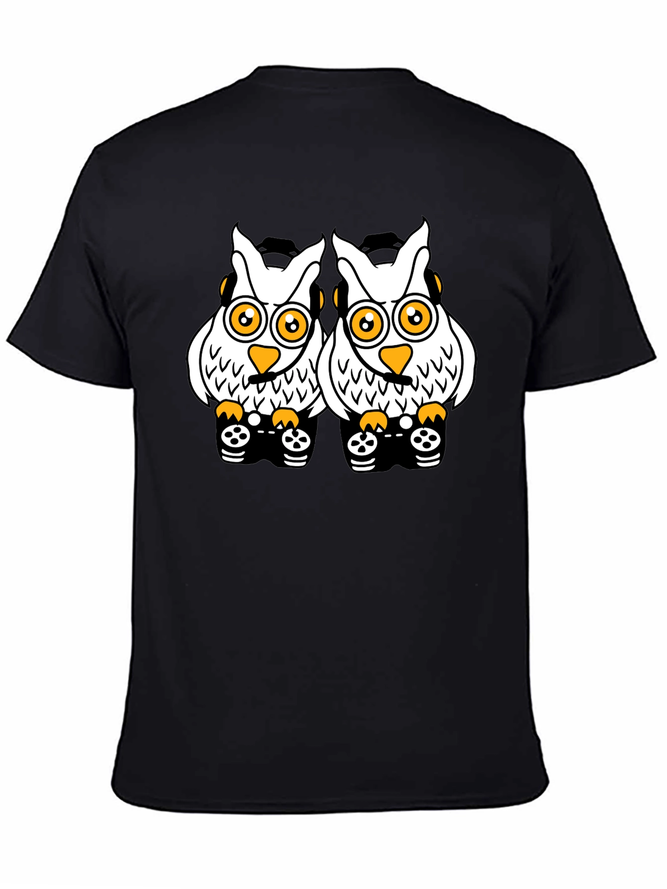 Owl Gamer T-Shirt - Black Cotton Tee