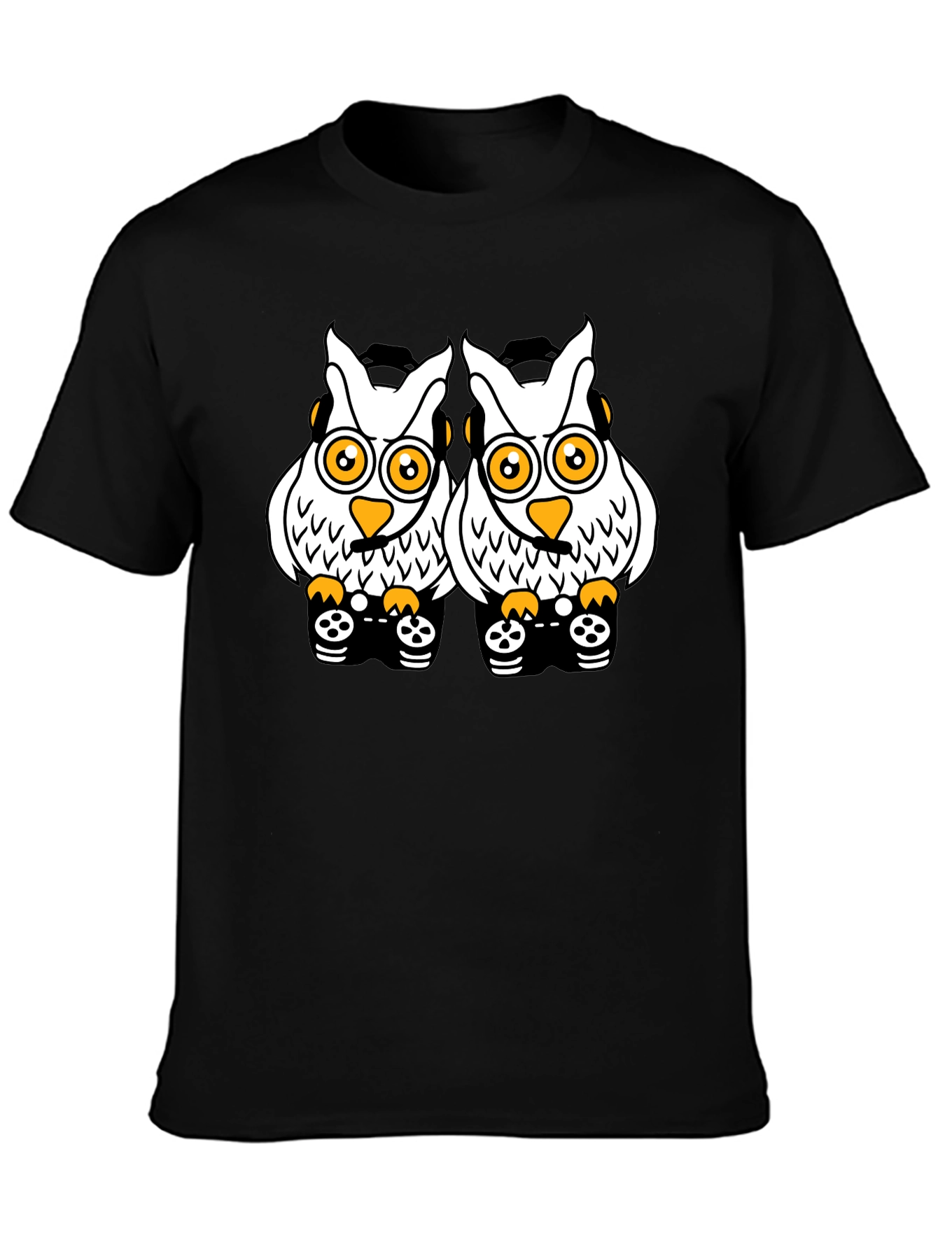 Owl Gamer T-Shirt - Black Cotton Tee